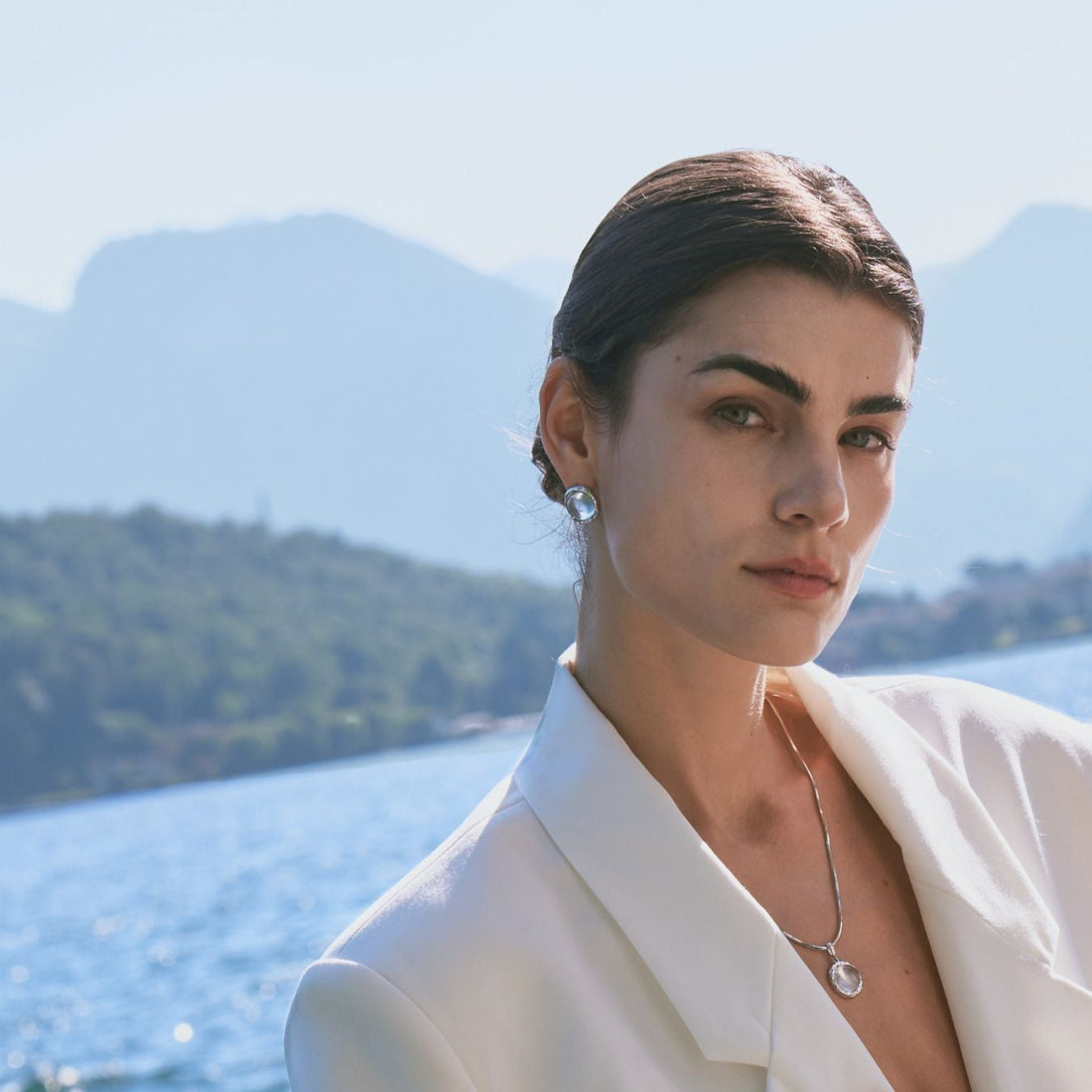 Aeolian Whispers Earrings - White Gold Plated