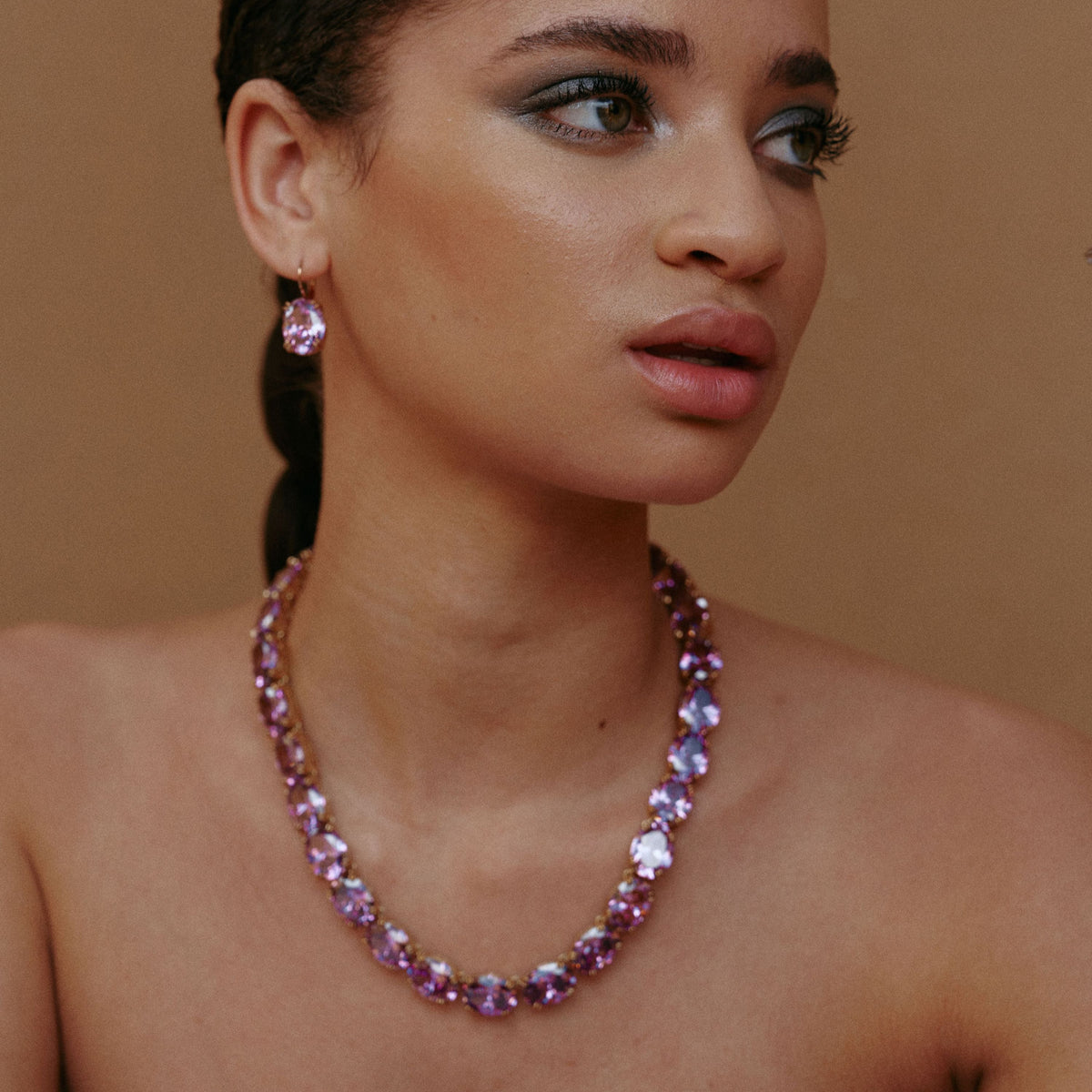 Grape Glow Necklace Rosy Wink