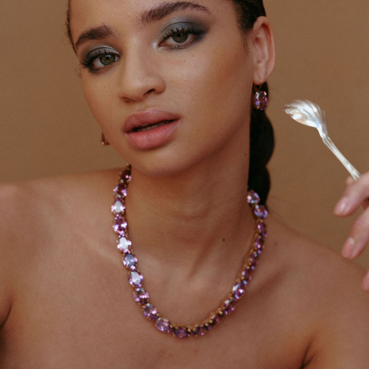 Grape Glow Necklace Rosy Wink