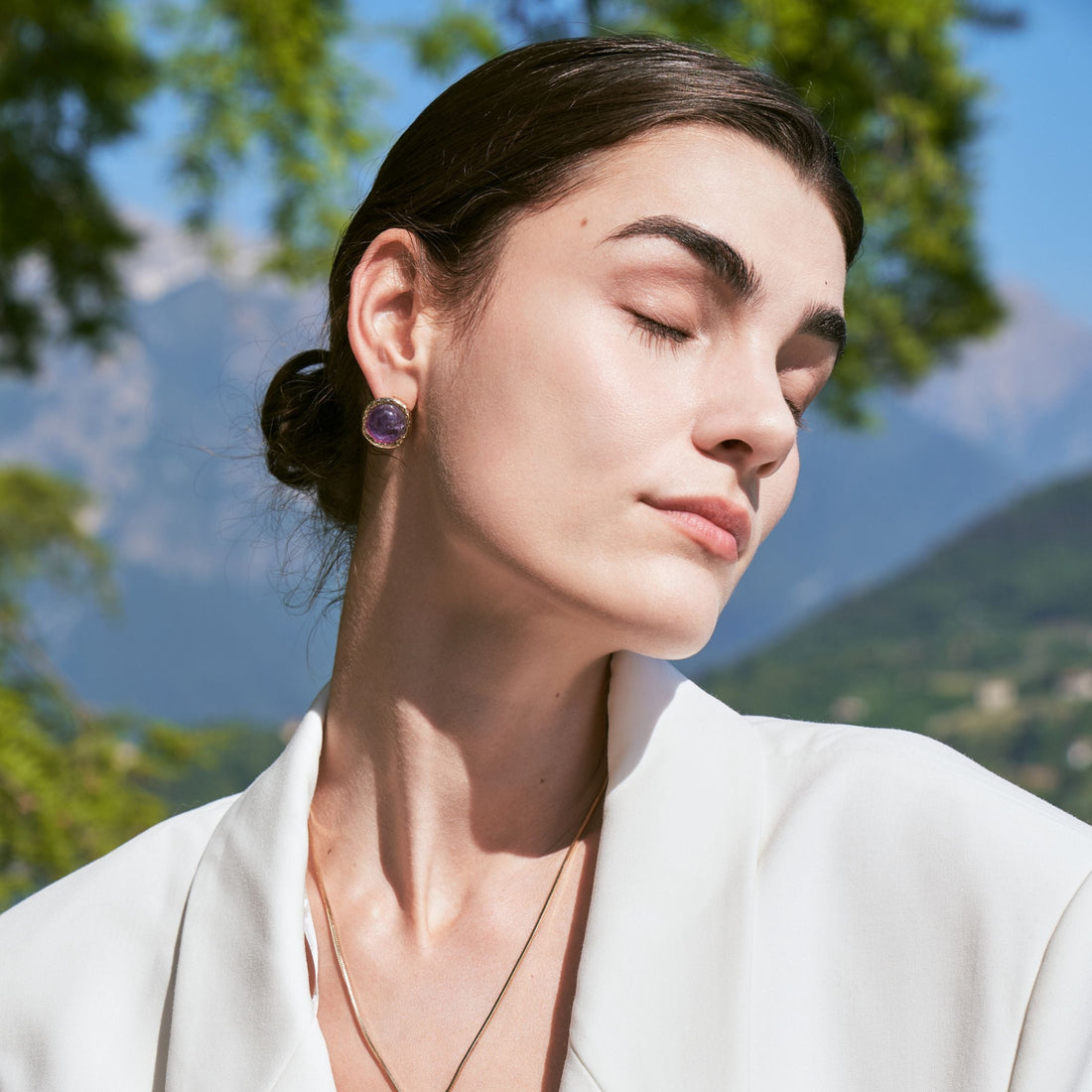 Aeolian Whispers Amethyst Earrings