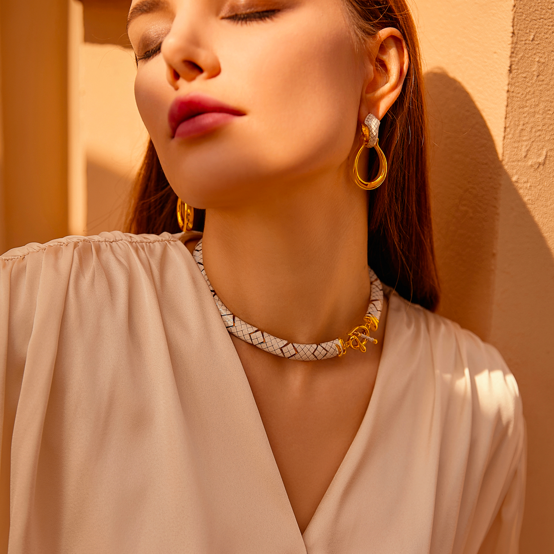 White Uraeus Necklace