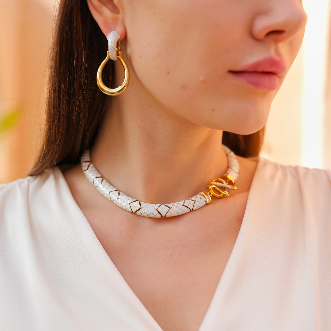 White Uraeus Necklace