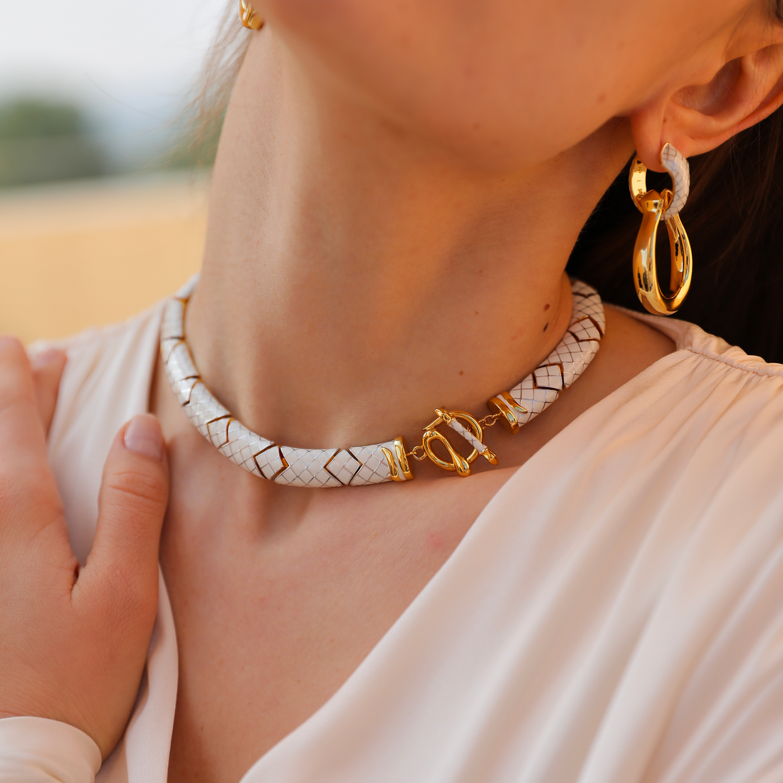 White Uraeus Necklace