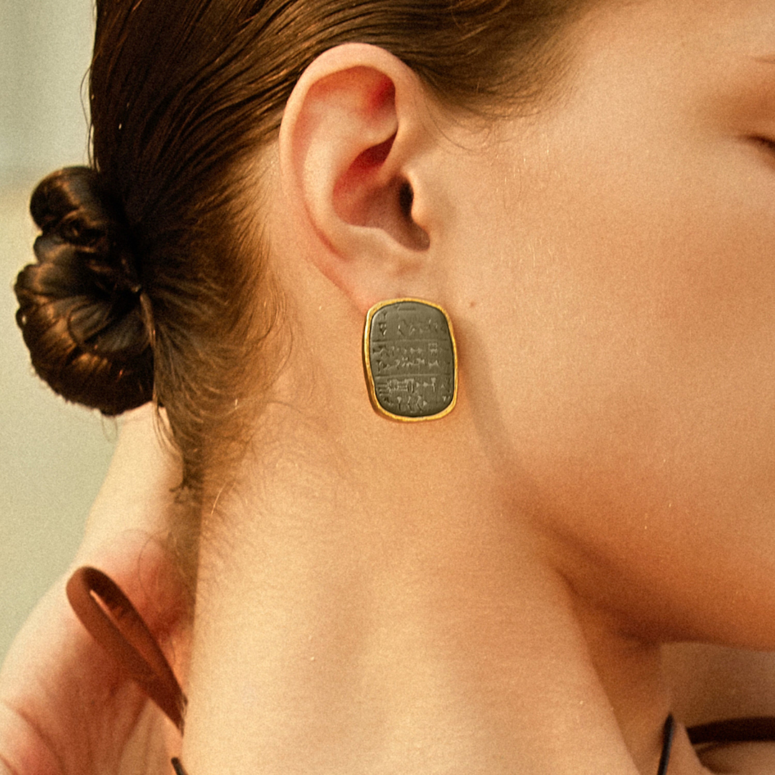 Cuneiform Tablet Ear Studs