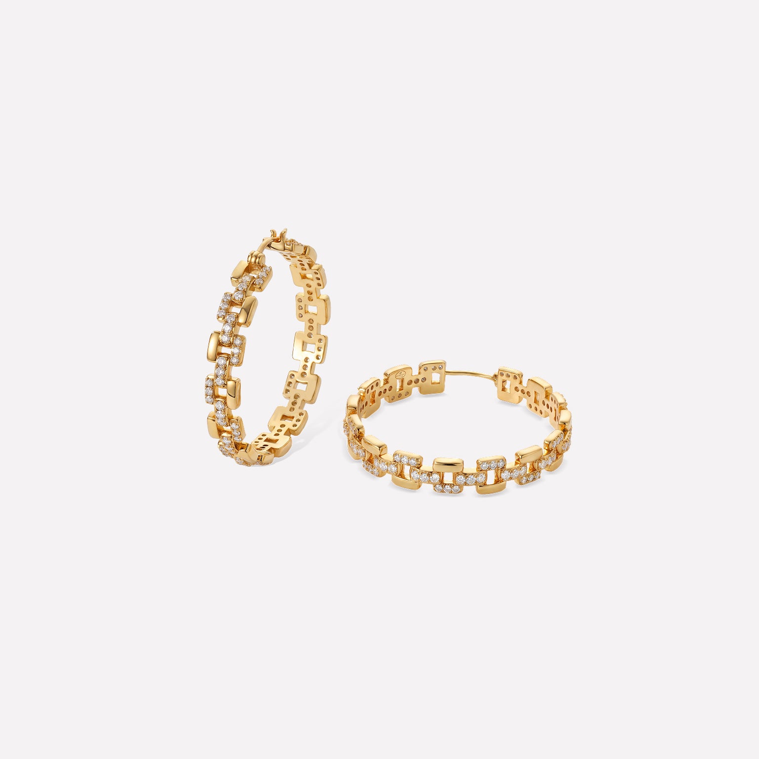 Rome Starlight Chian Hoop Earrings