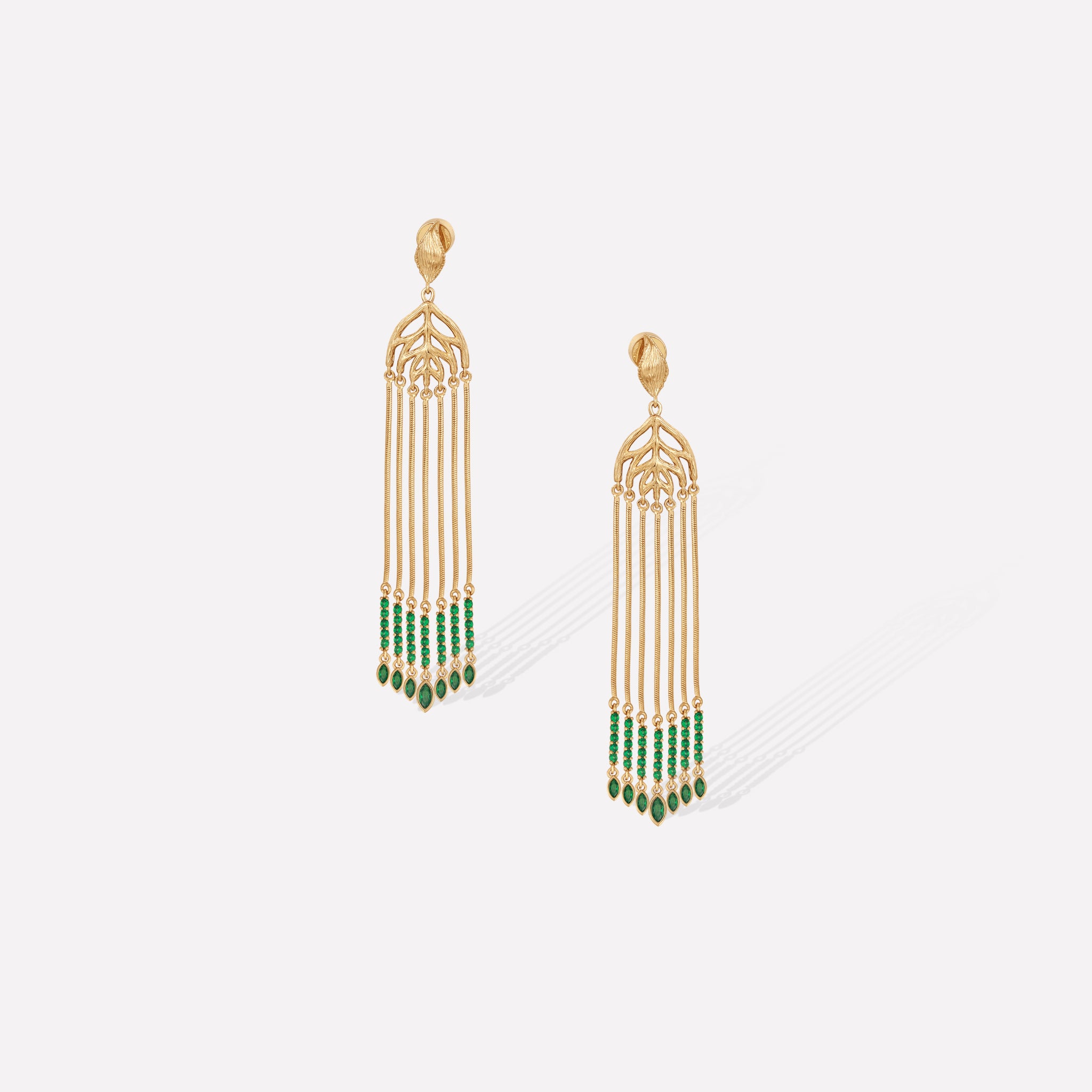 Verdant Whisper Tassels Earrings