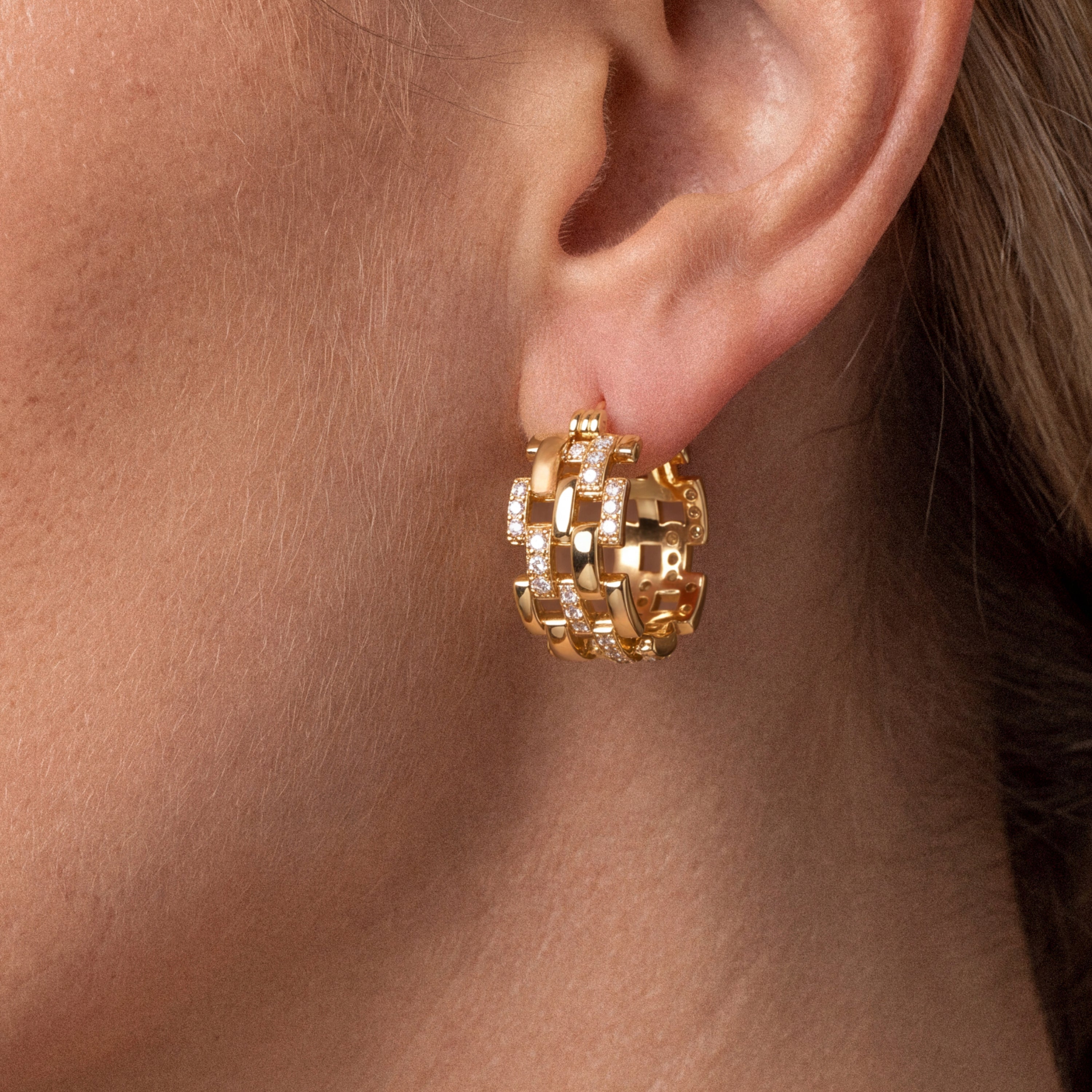 Rome Starlight Chain Earrings Large
