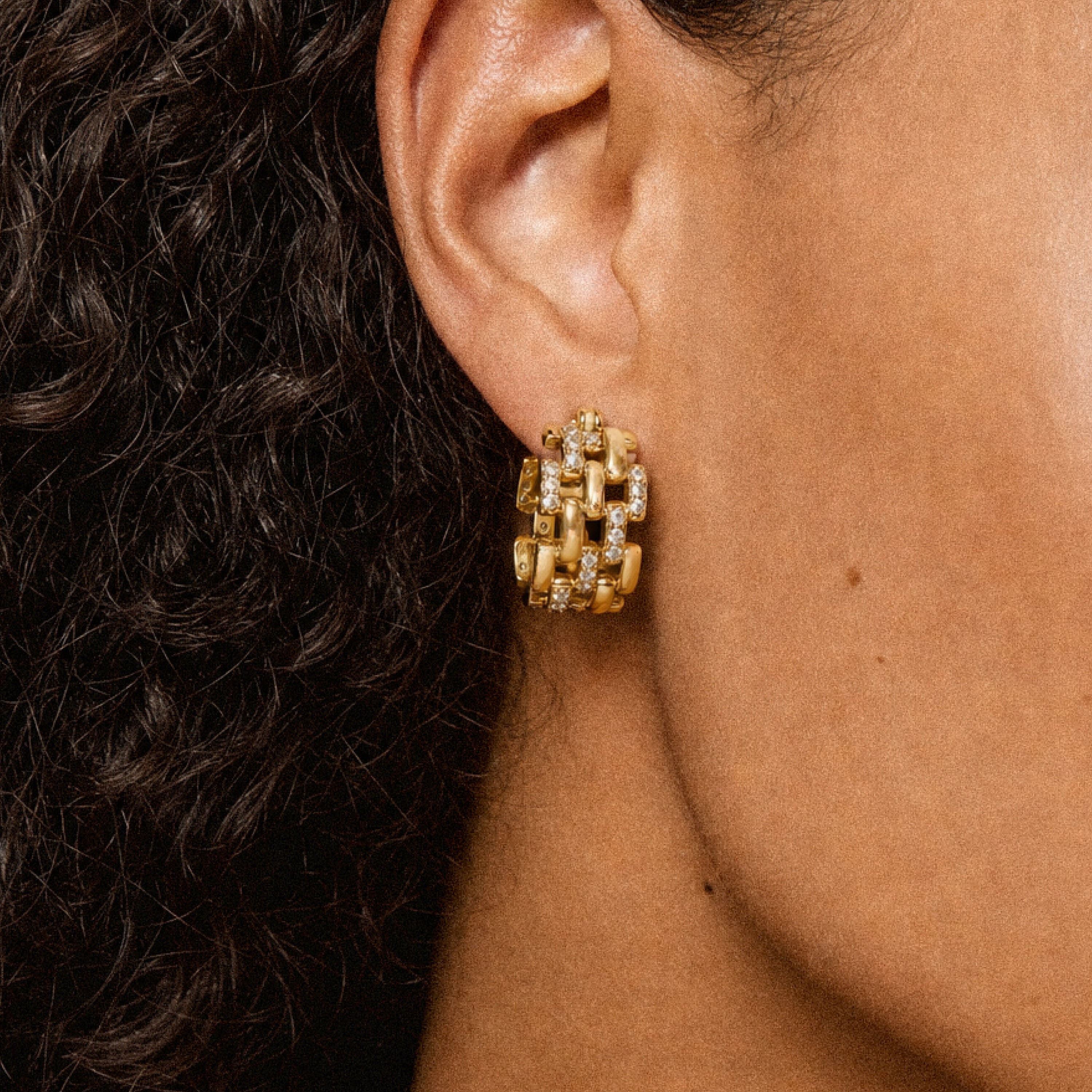 Rome Starlight Chain Earrings Large