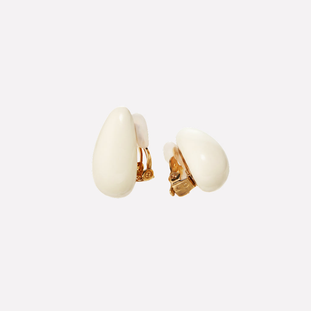 White Drop Earrings