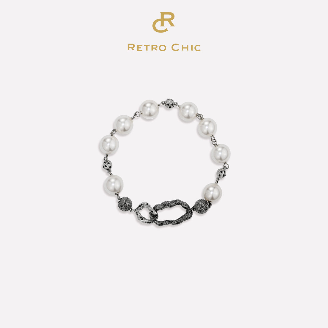 Leopard Shell Pearl Bracelet - White