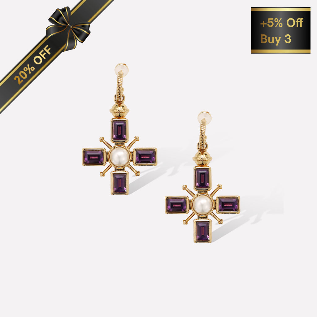 Byzantine Cross Earrings