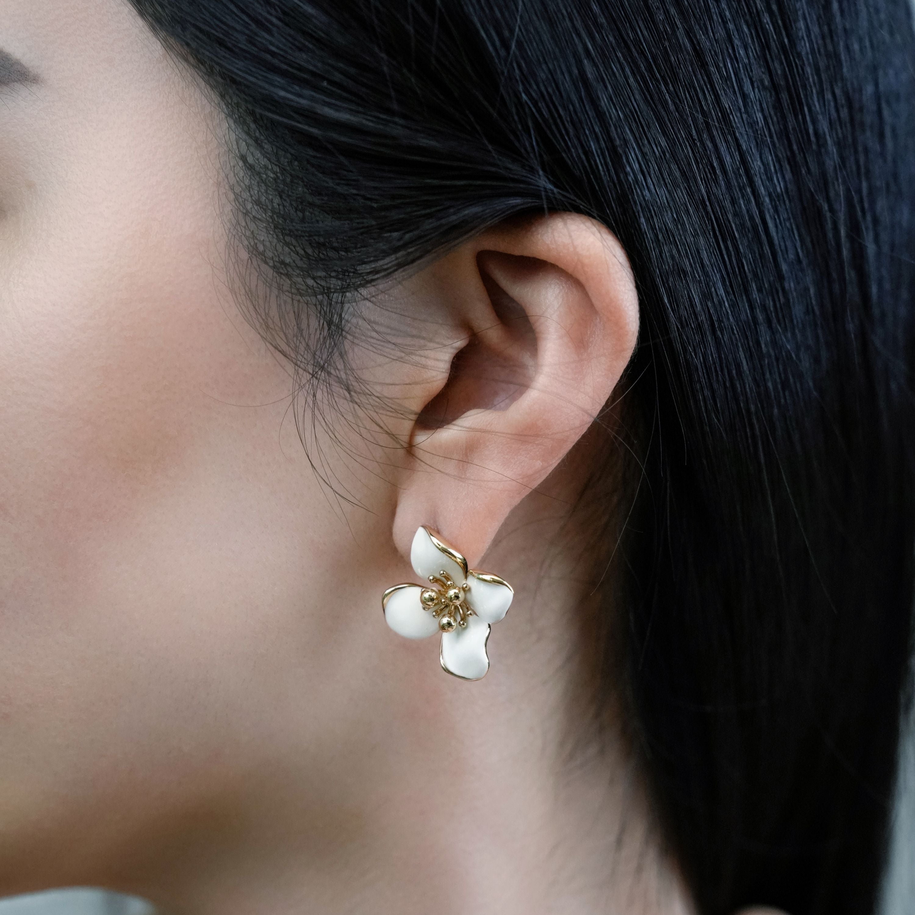 Iris Blossom Stud Earrings