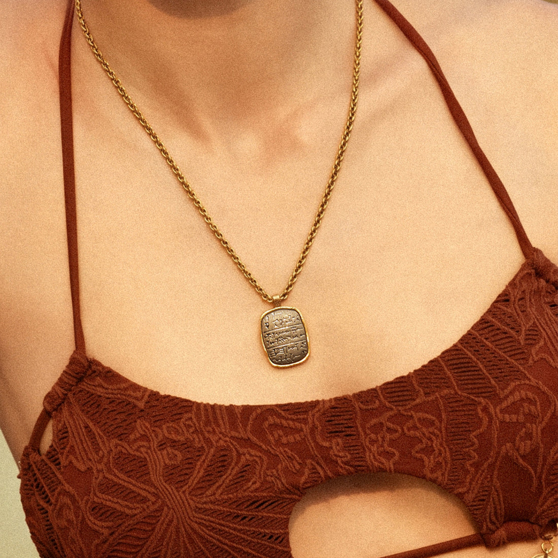 Cuneiform Tablet Pendant Necklace