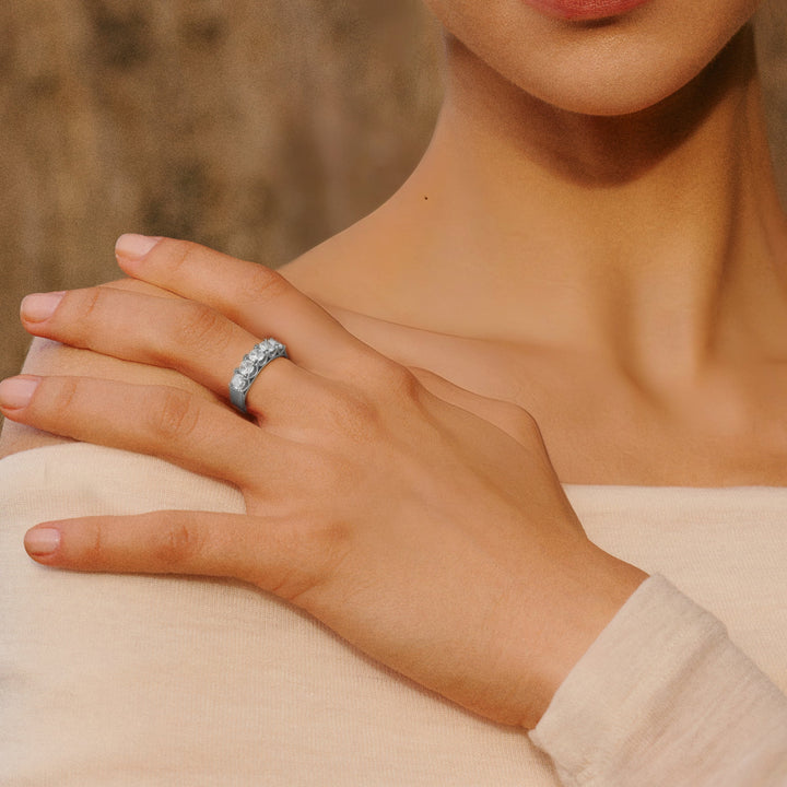 Roman Dusk Silver Tennis Ring