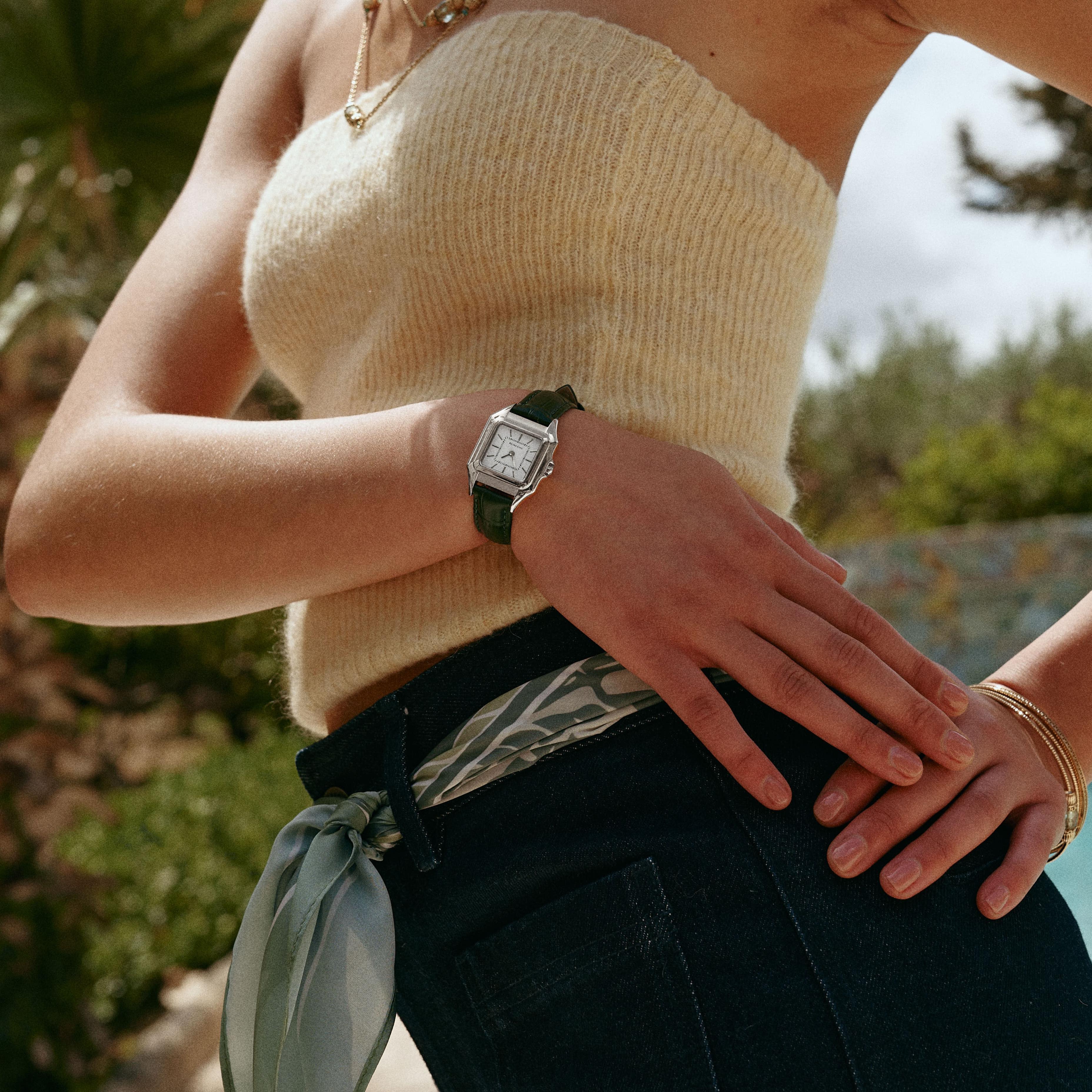 Vatican Majesty Watch - Green & Silver