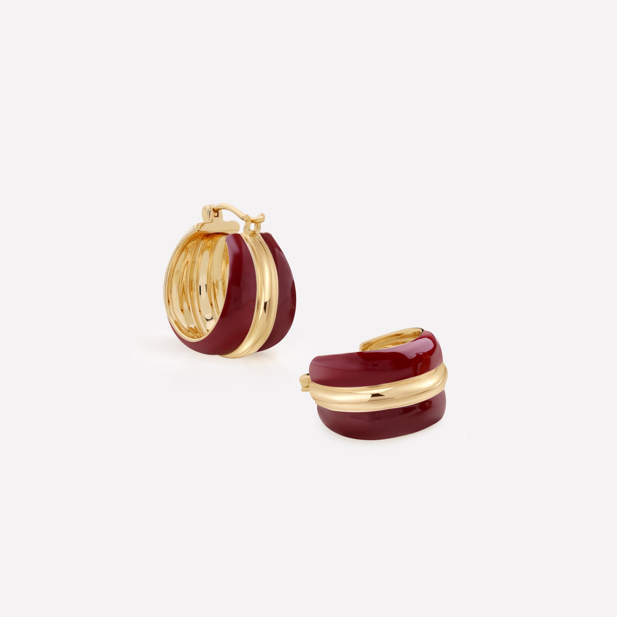 Ostuni Red Hoops Earrings