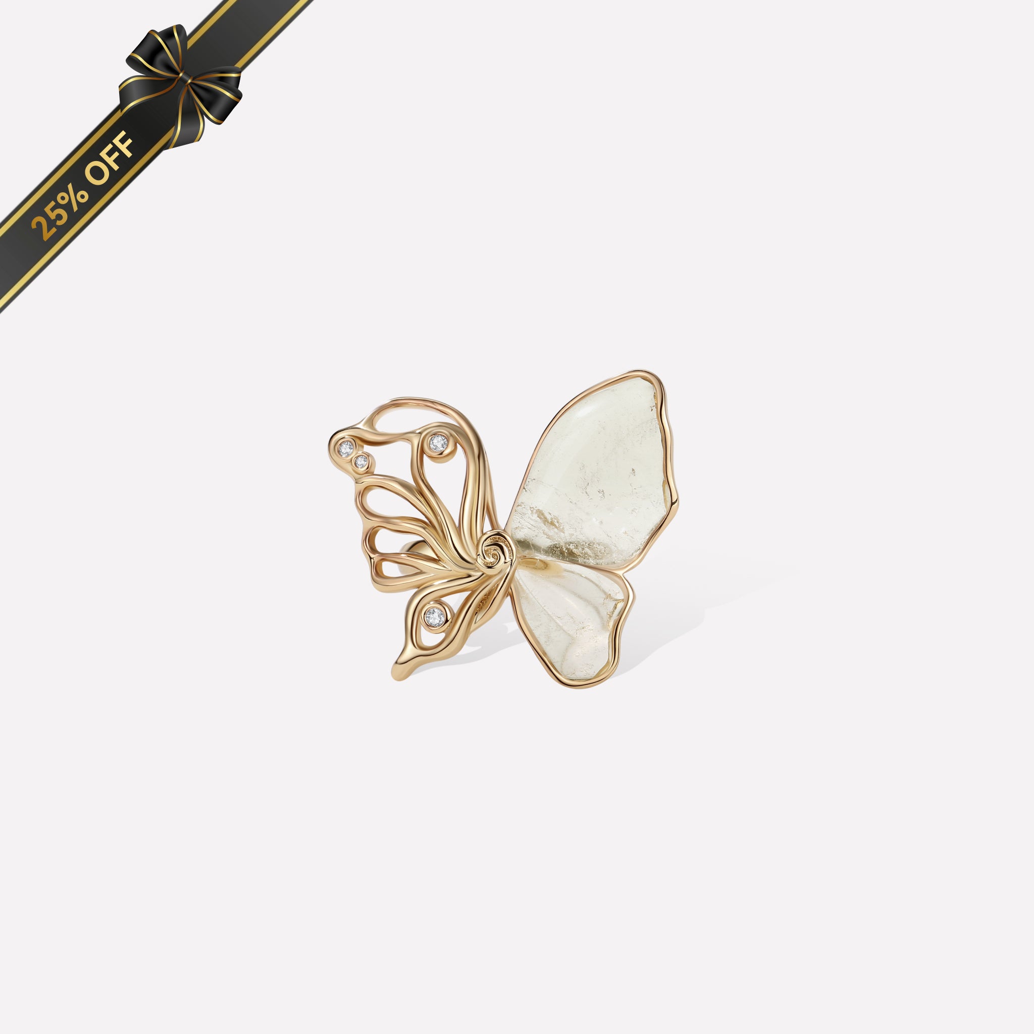 Butterfly Serenade Ring -  Adjustable