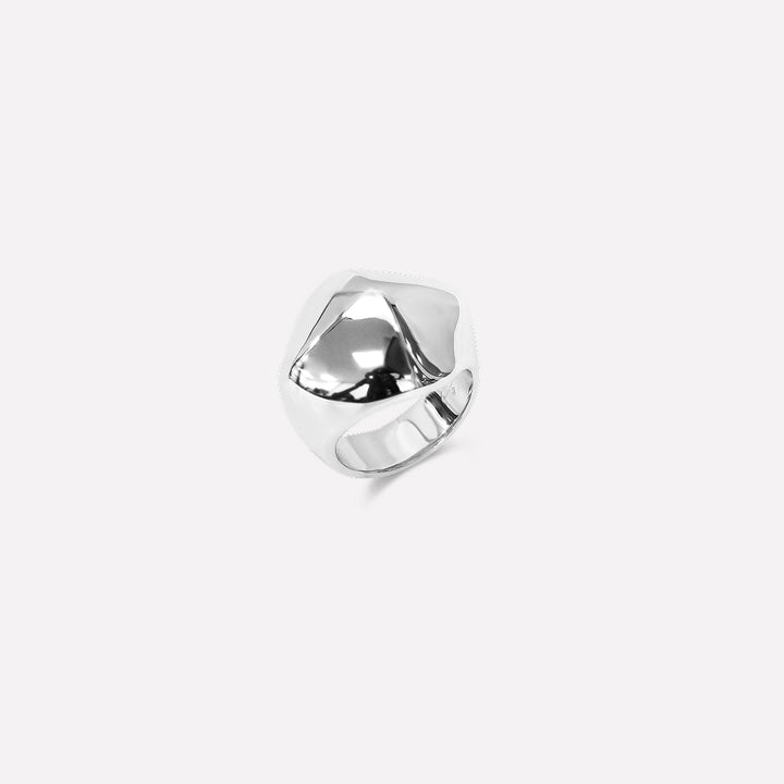 Prism Silver Facet Ring