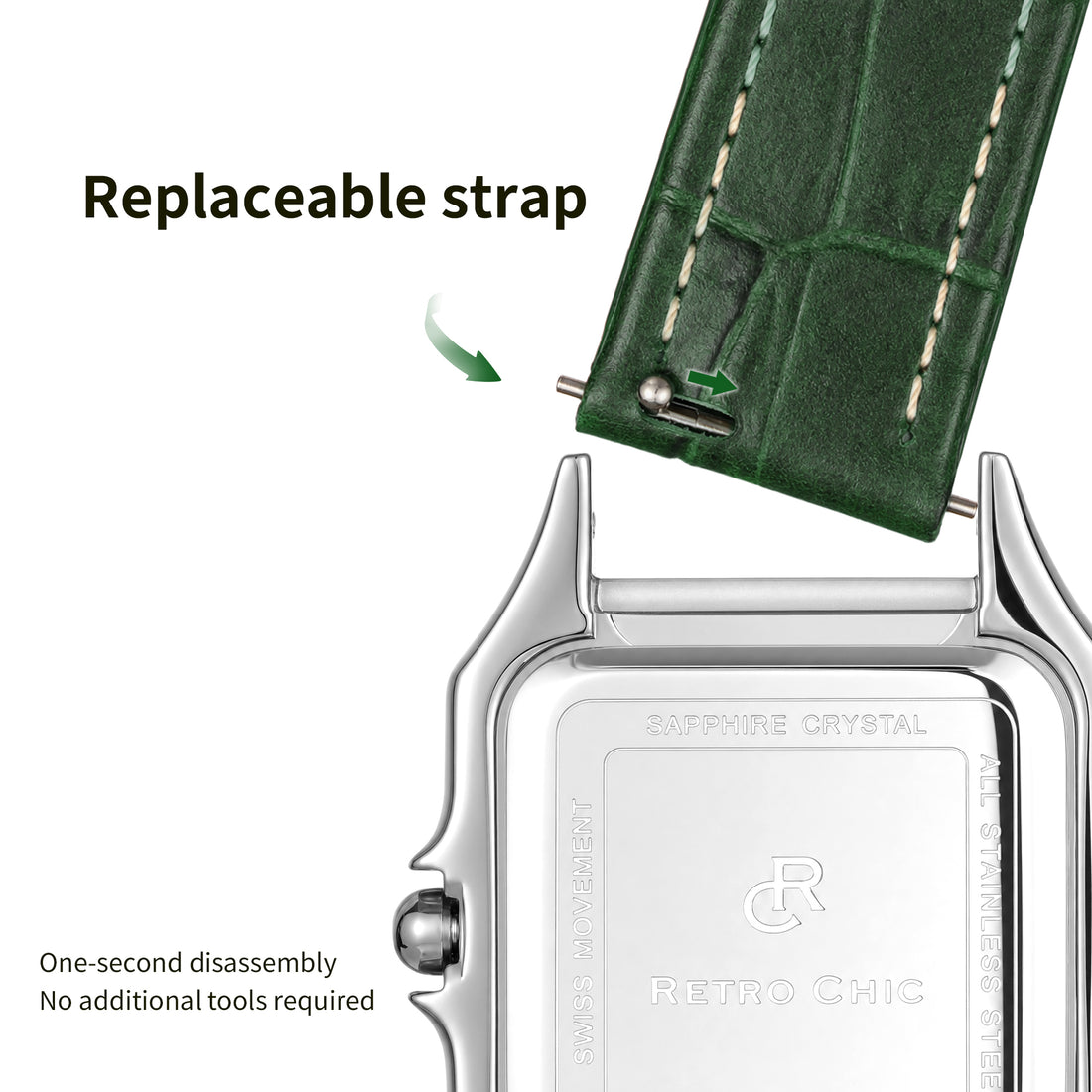 Vatican Majesty Watch - Green & Silver