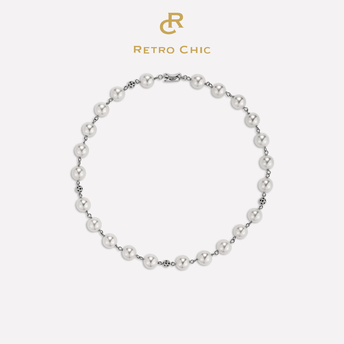 Leopard Shell Pearl Necklace - White
