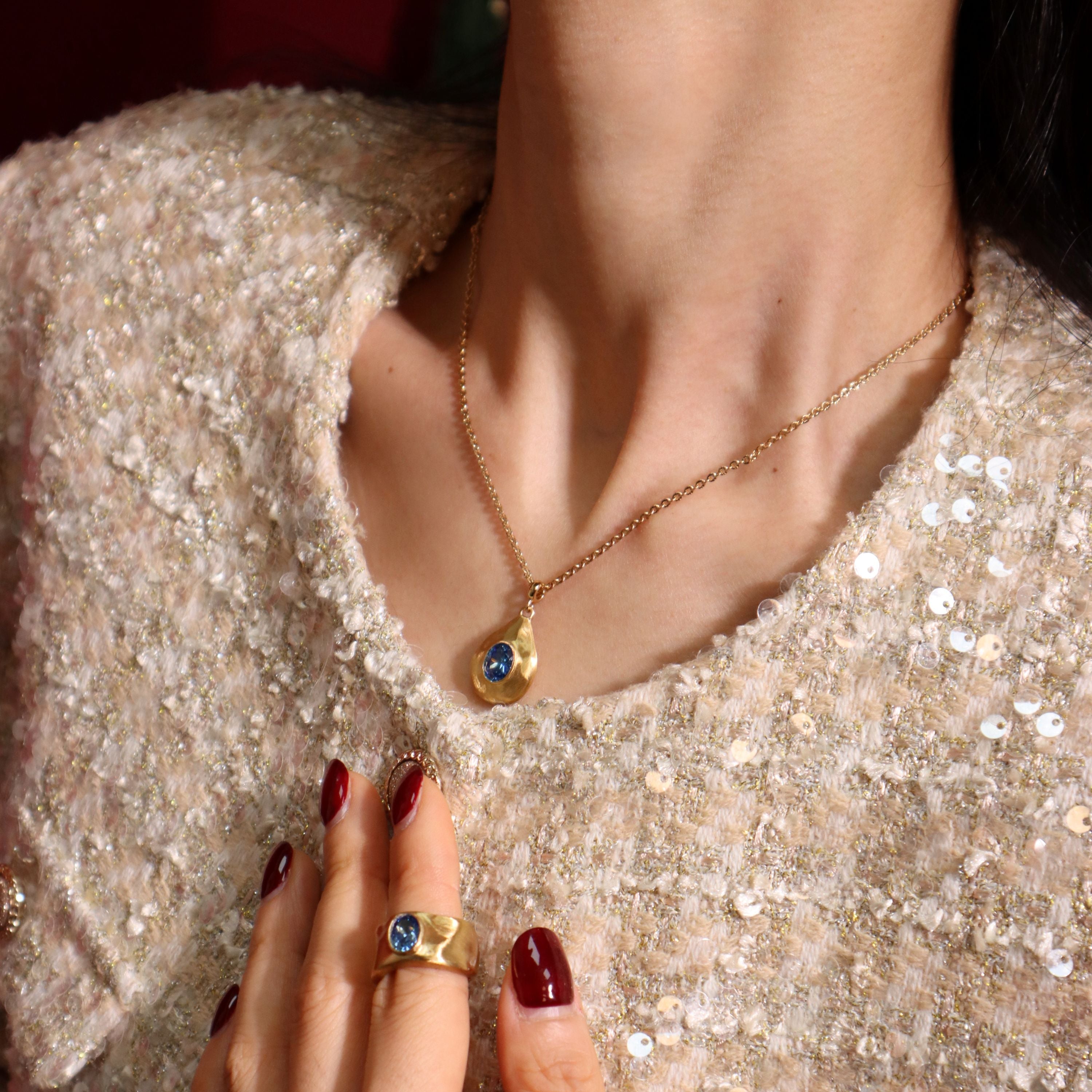 Fig Blue Crystal Ring