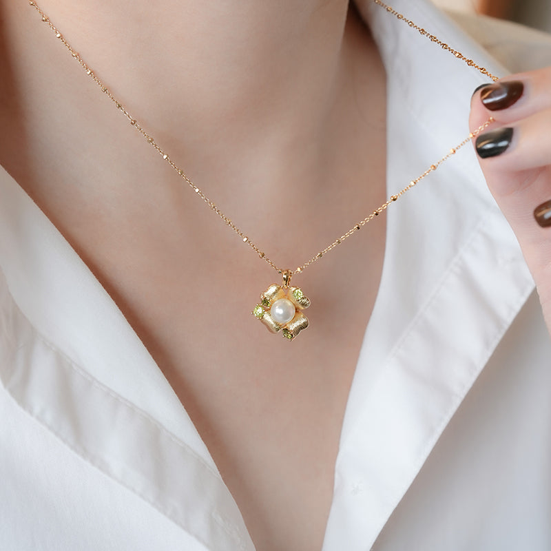 Garden Blossom Pendant Necklace
