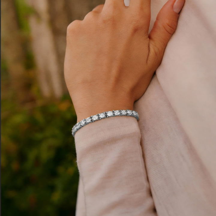 Roman Dusk Silver Tennis Bracelet