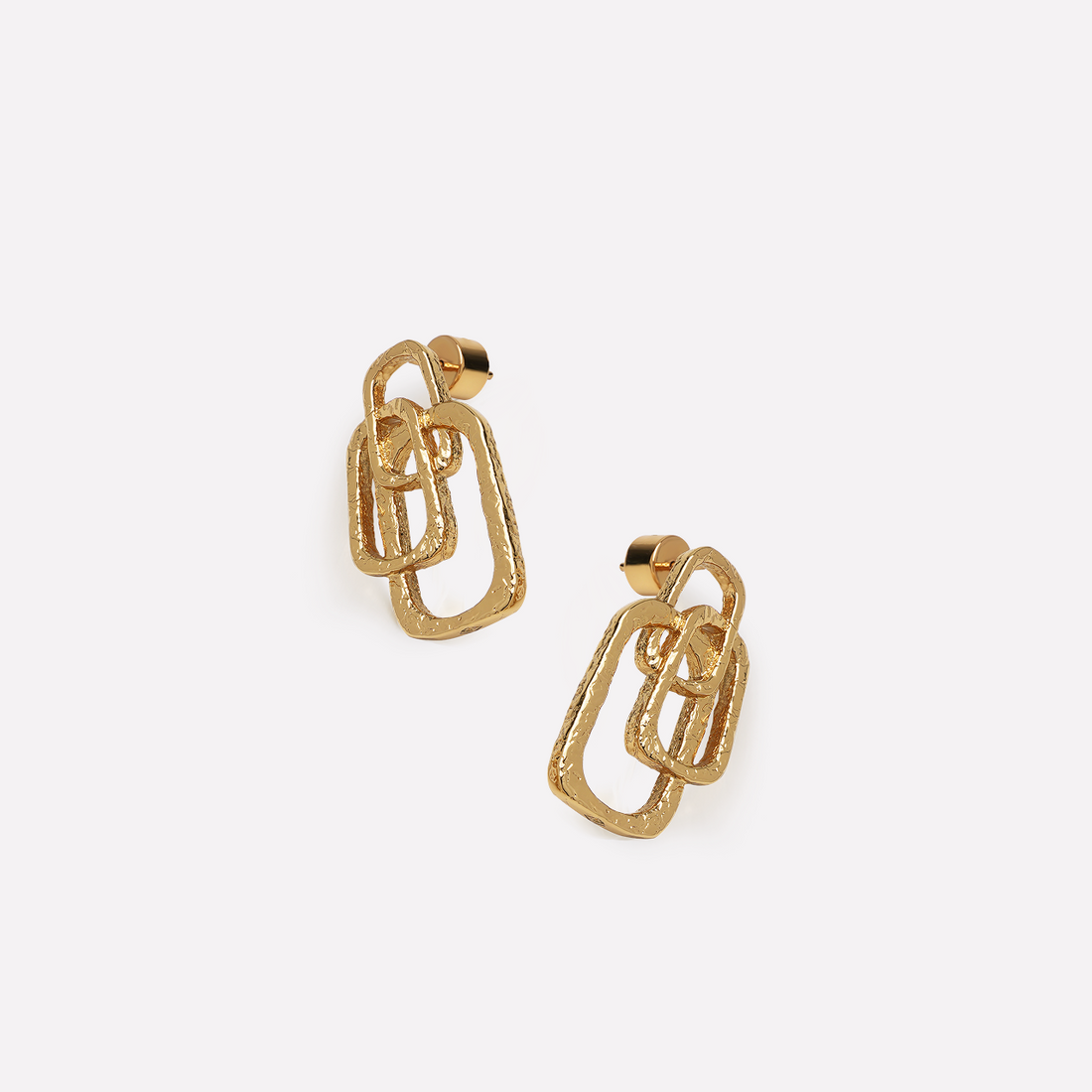 Roman Arc Golden Earrings