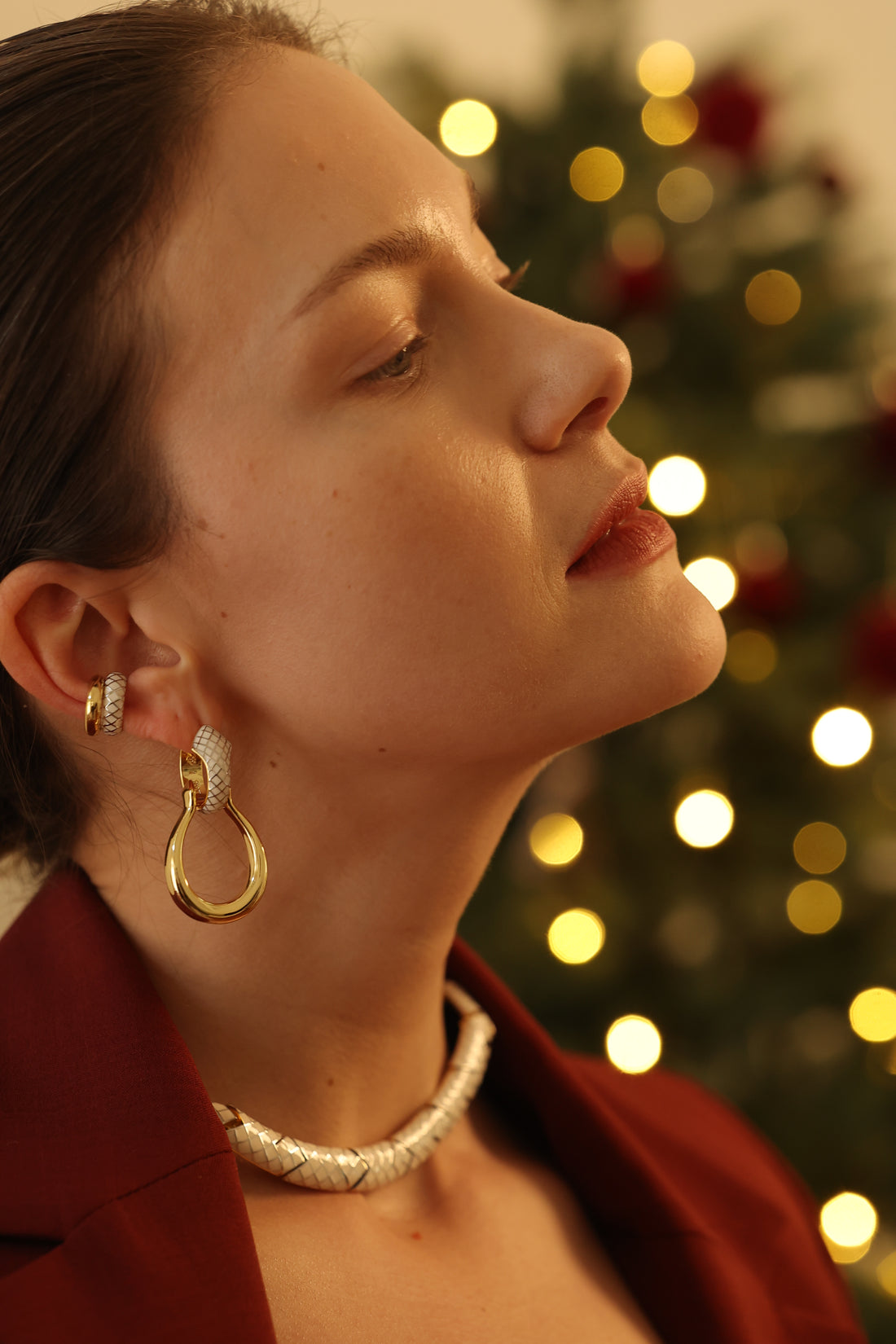 White Uraeus Ear Cuff