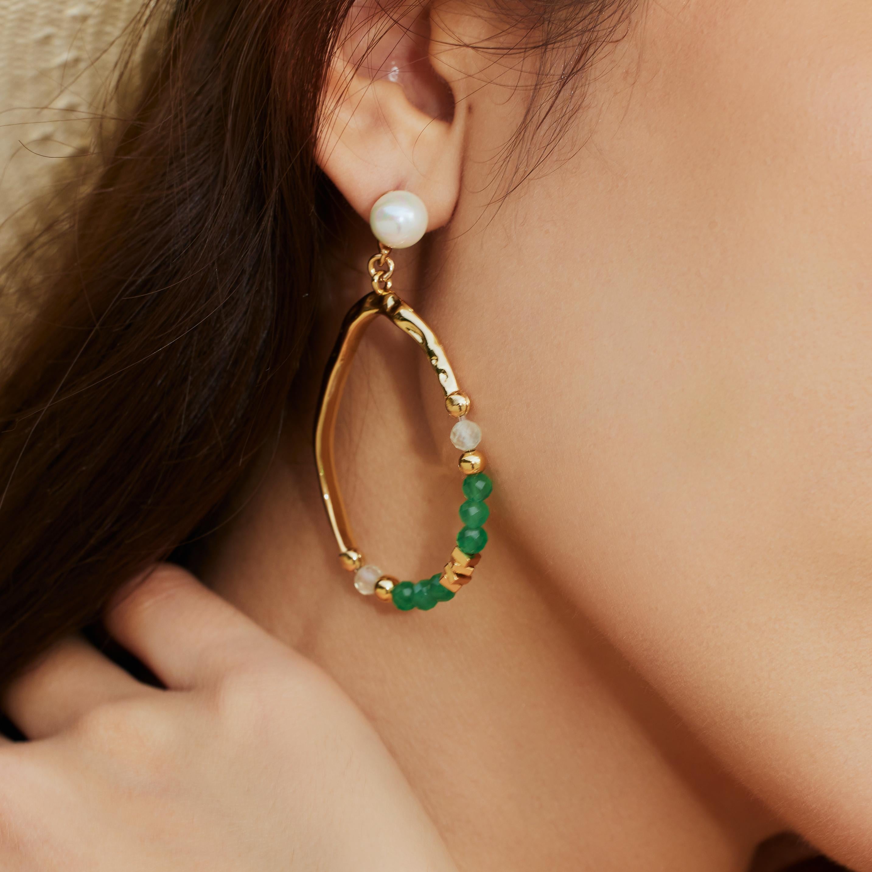 Poseidon Green Earrings