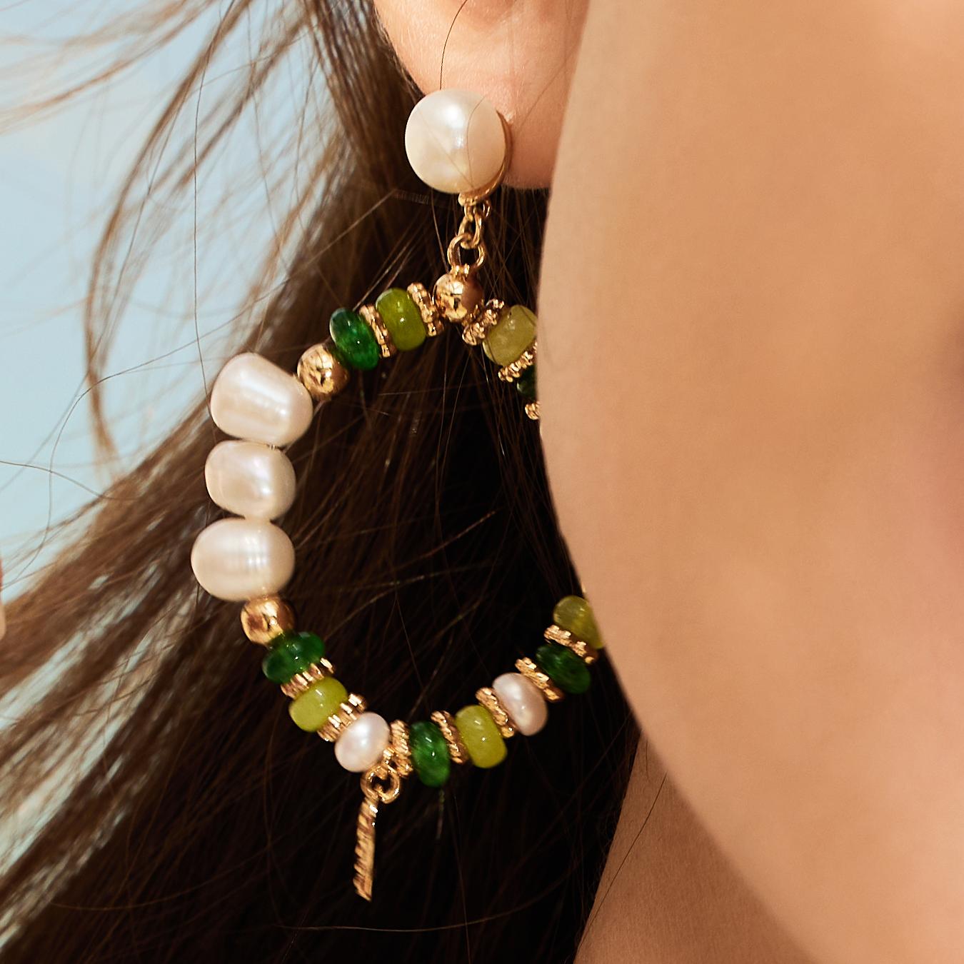 Thetis Green Earrings
