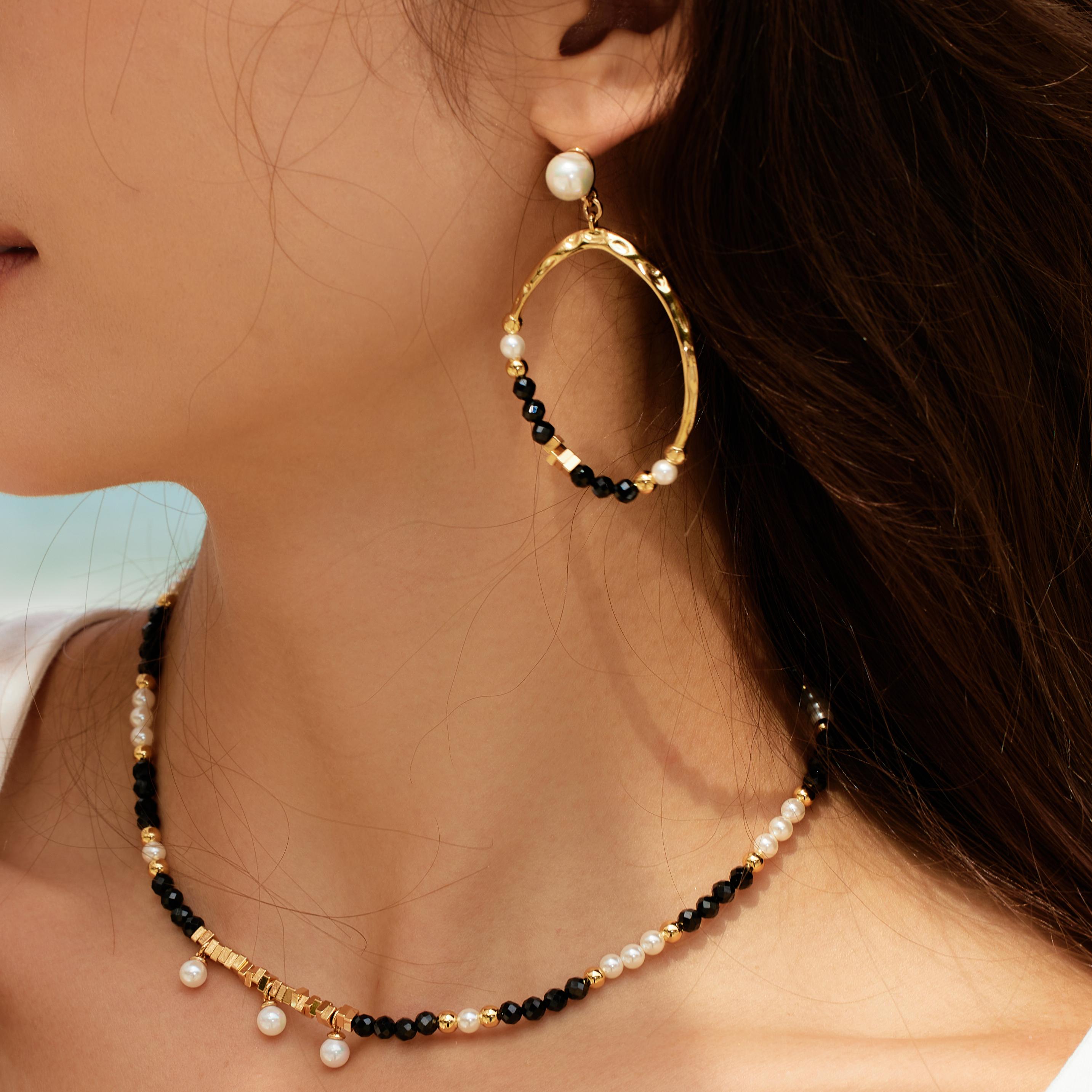 Poseidon Black Earrings