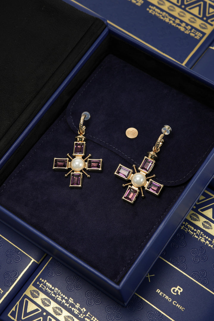 Byzantine Cross Earrings