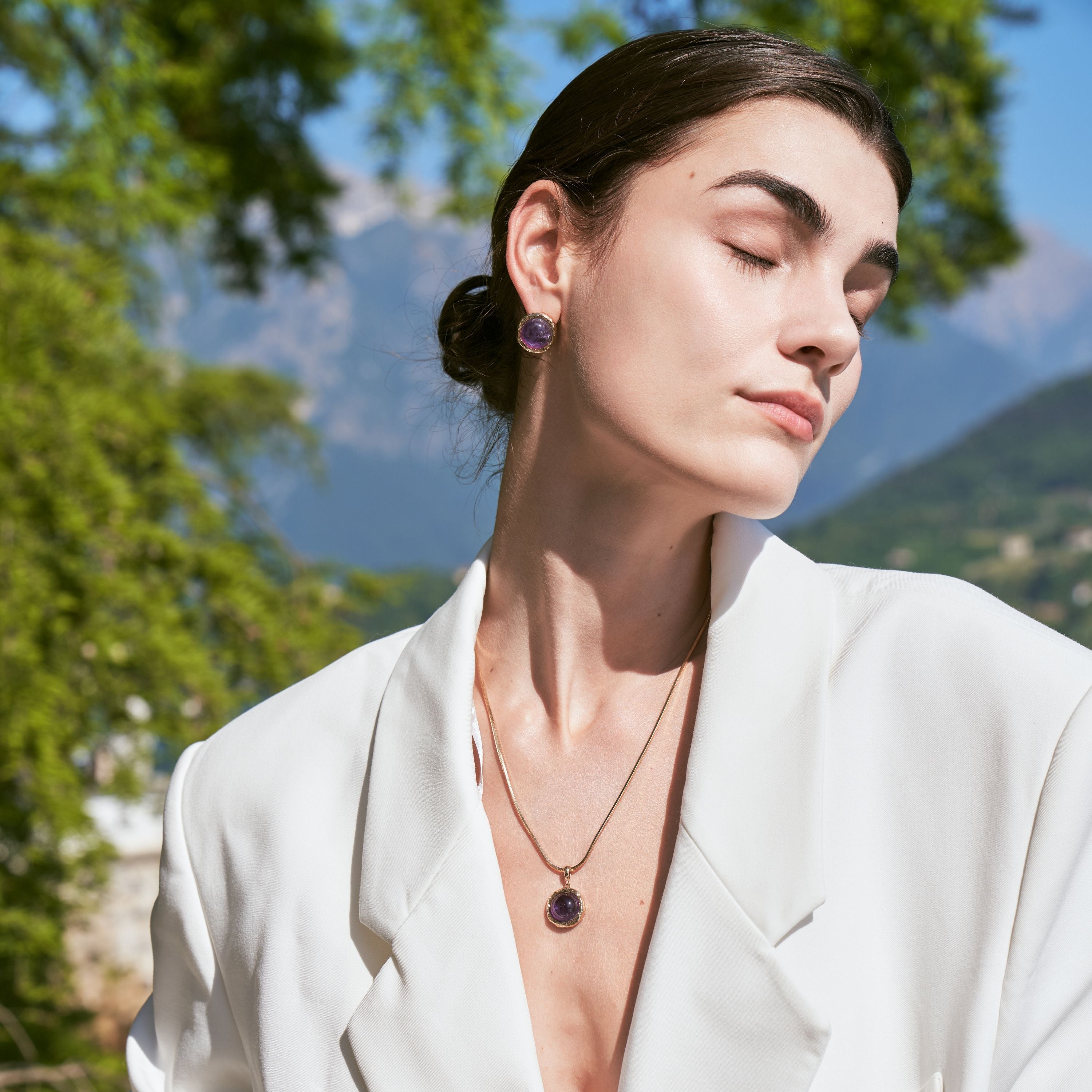 Aeolian Whispers Amethyst Necklace