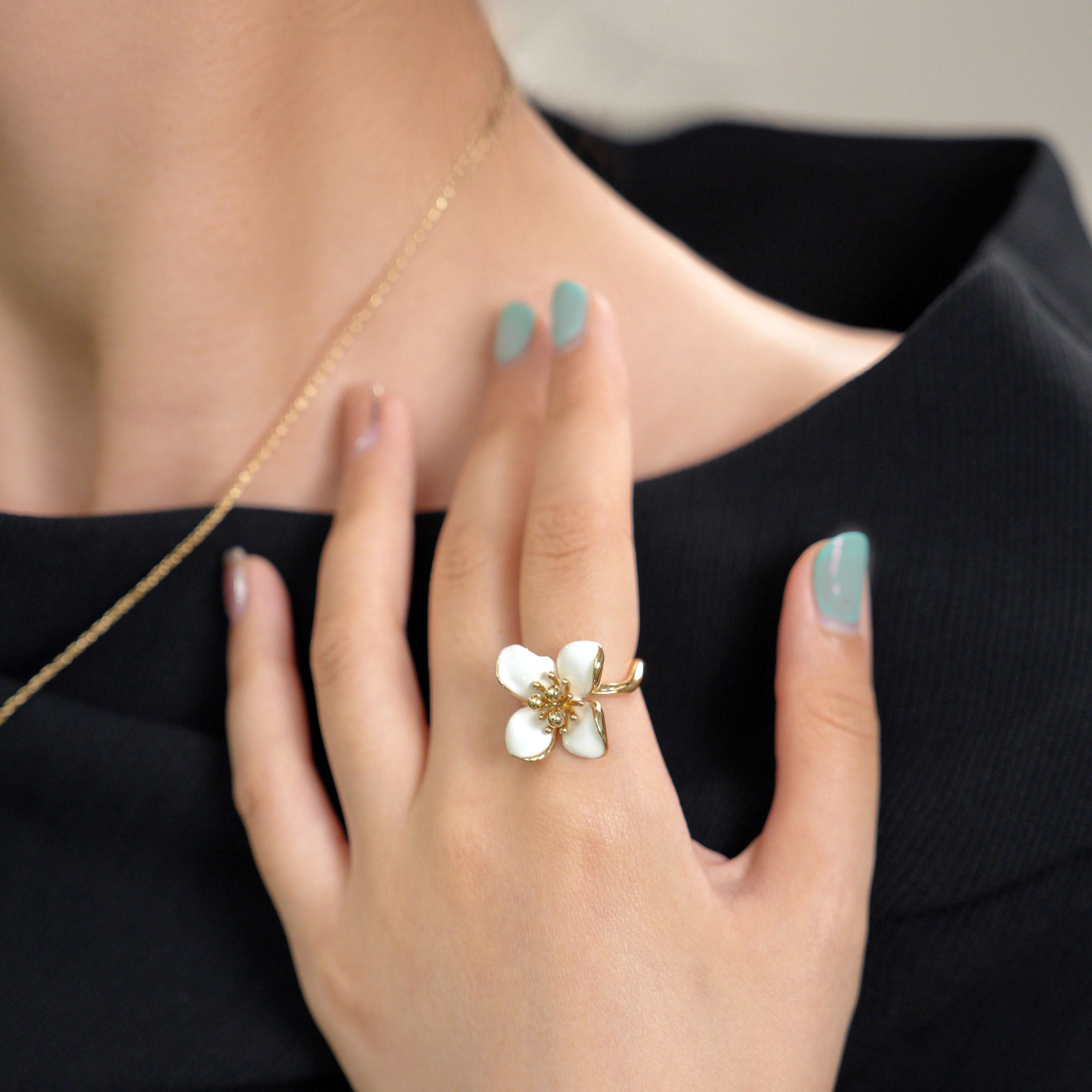 Iris Blossom Ring - Adjustable