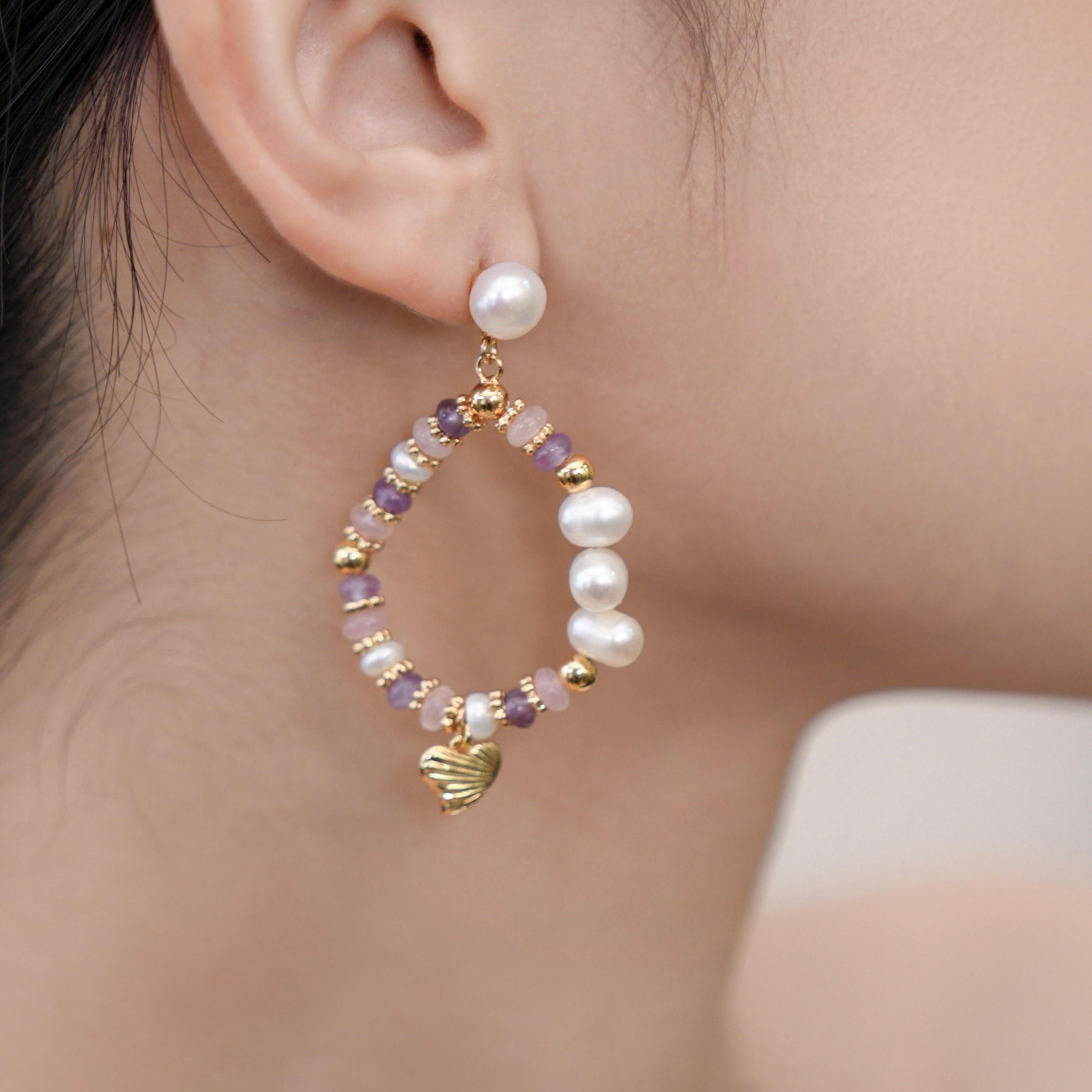 Thetis Purple Earrings