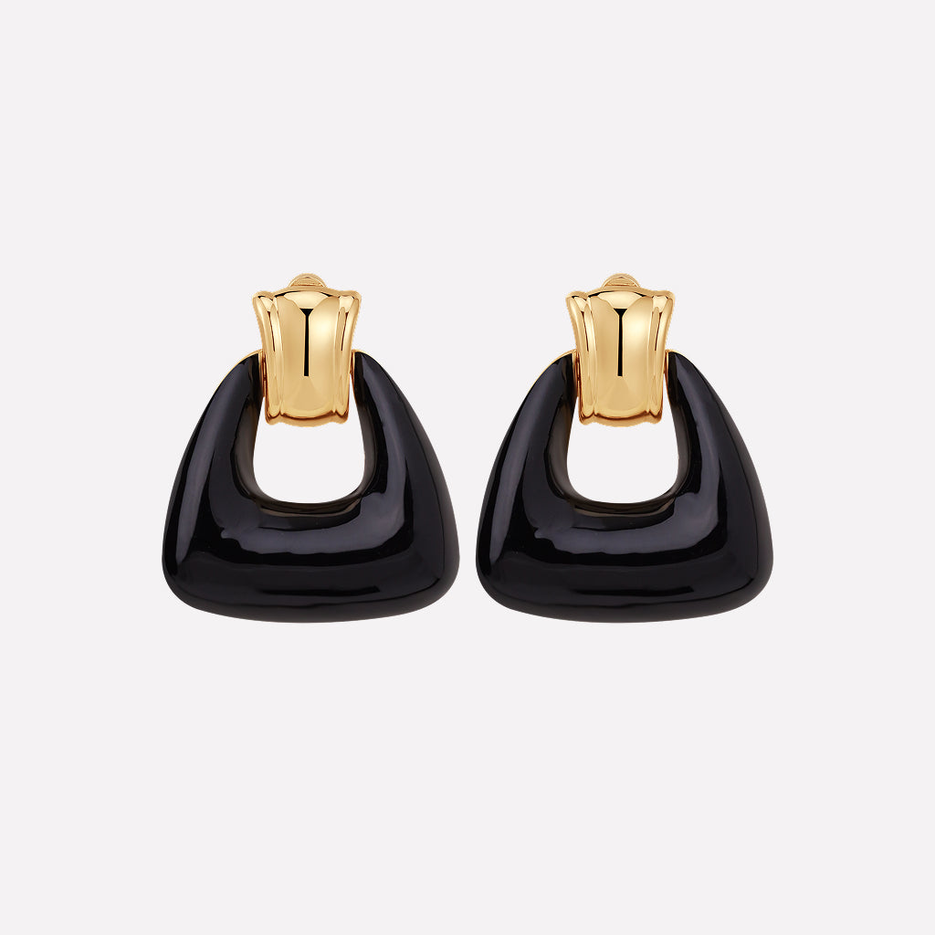 Ostuni Black Earrings/Ear Clip
