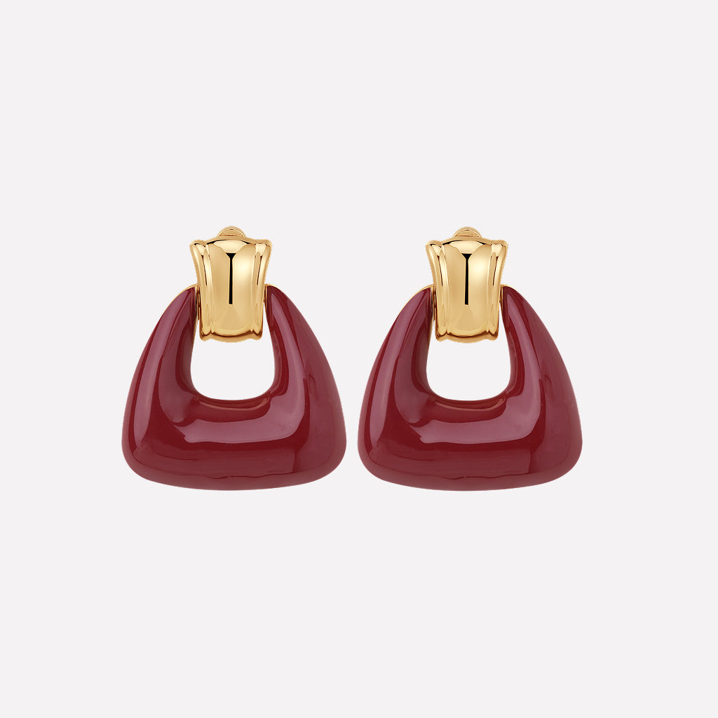 Ostuni Red Earrings/Ear Clip