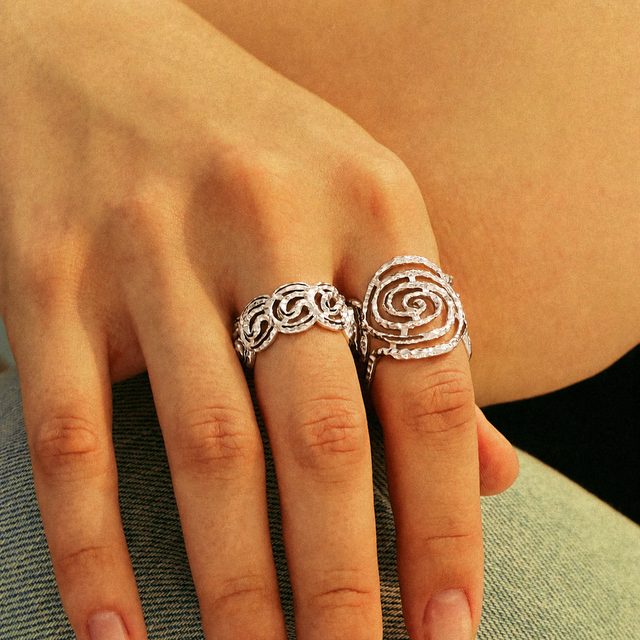 Eternal Spiral Sun Ring