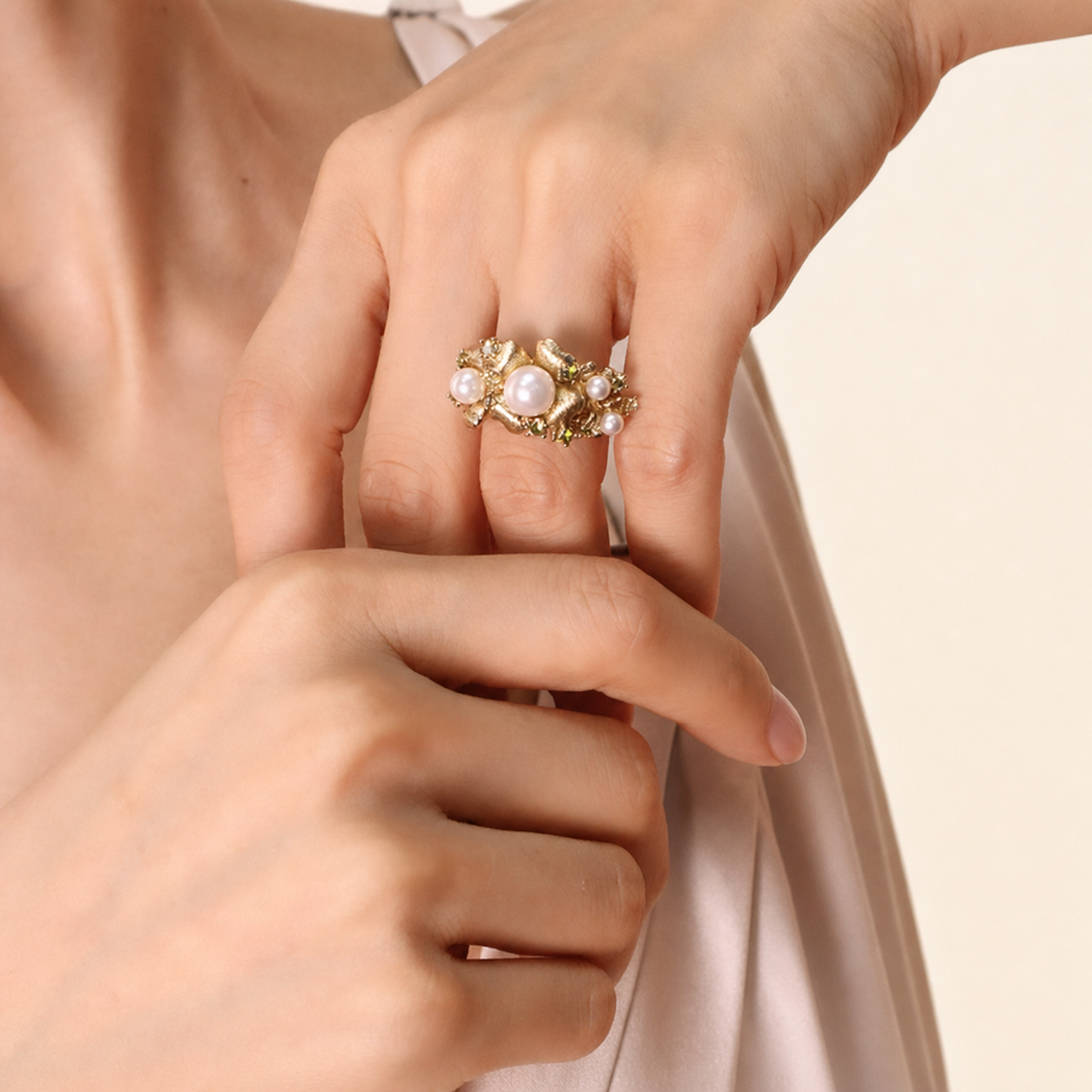 Garden Blossom Wide Ring