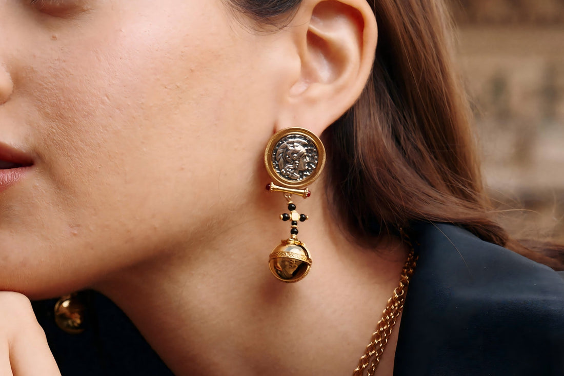 Globus Cruciger Coin Earrings