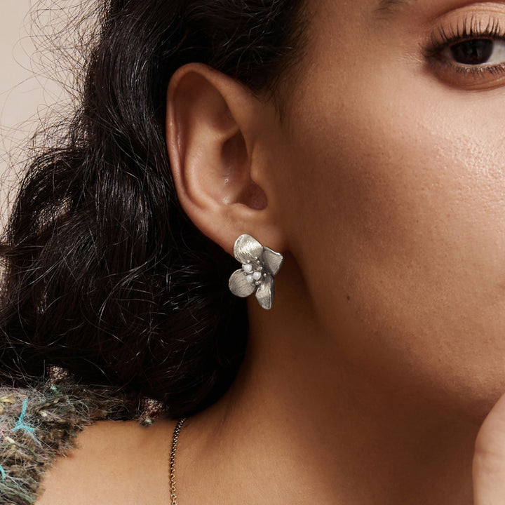 Blossom Silver Ear Stud