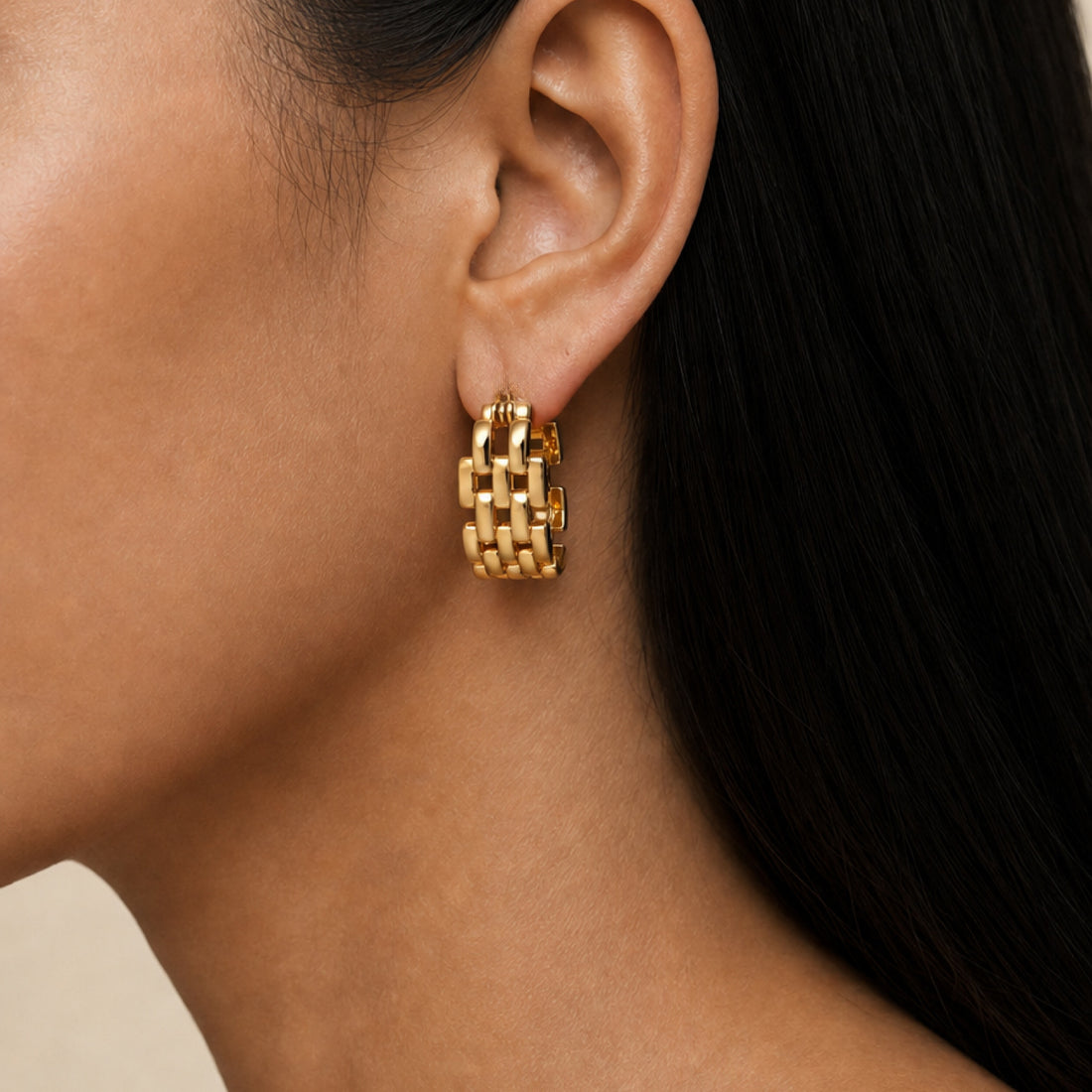 Rome Chain Earrings Large