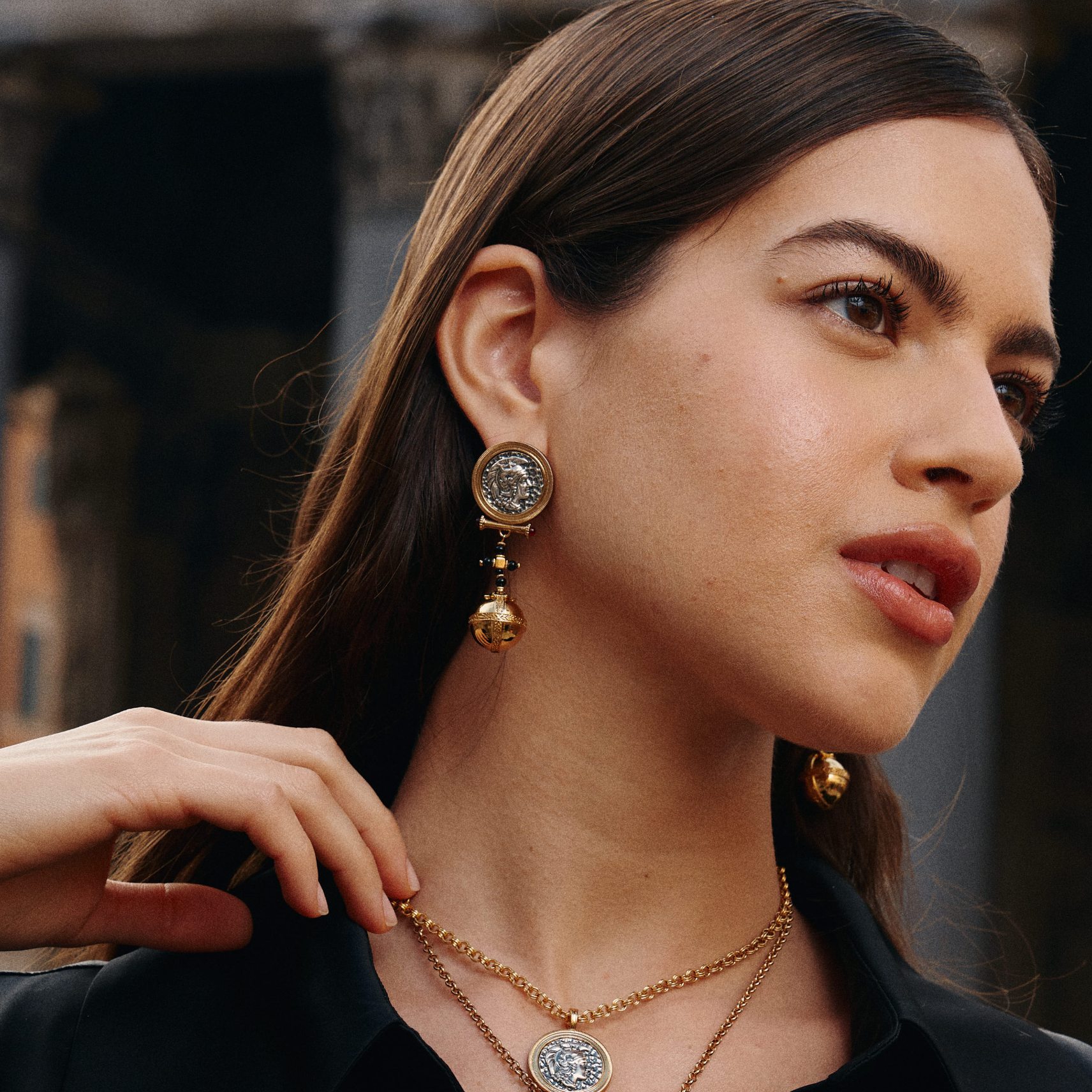 Globus Cruciger Coin Earrings