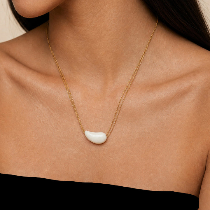 White Drop Necklace