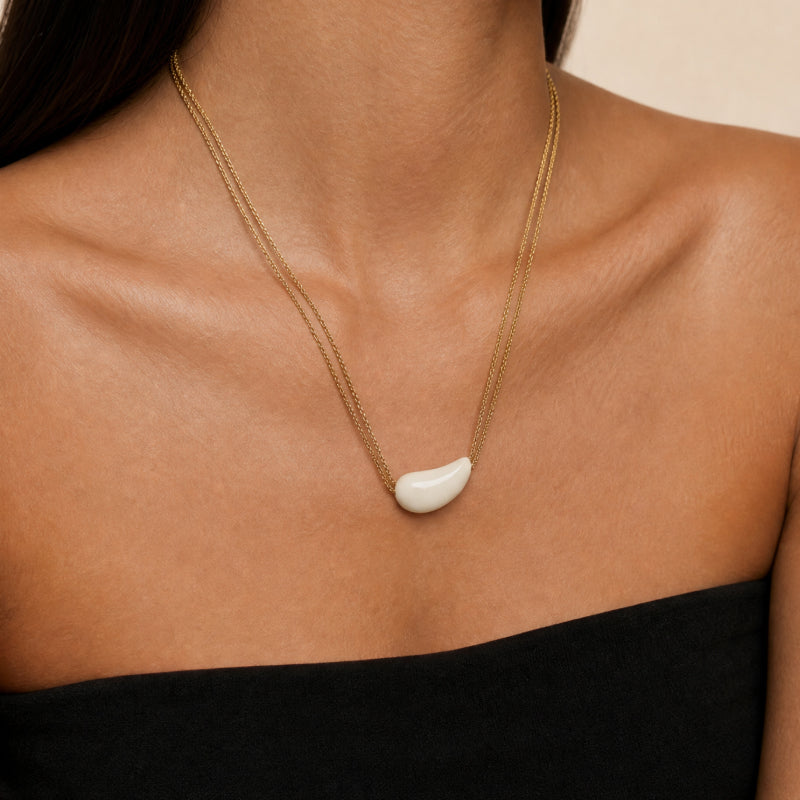 White Drop Necklace