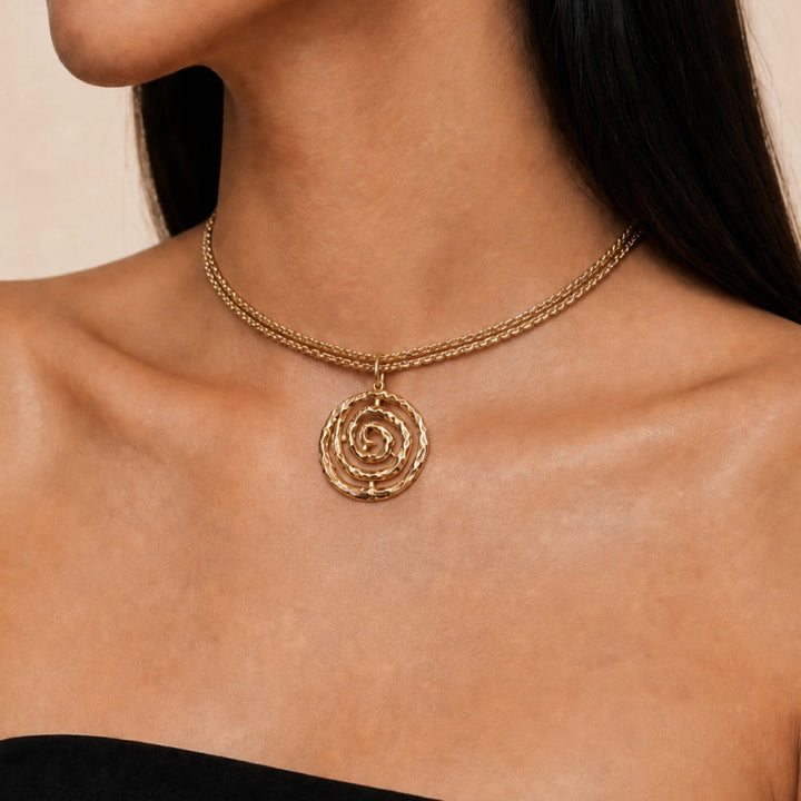 Eternal Spiral Round Pendant