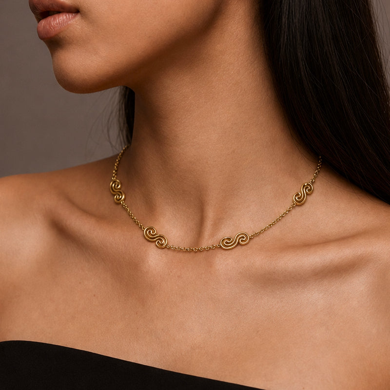 Eternal Spiral Chain Short Necklace