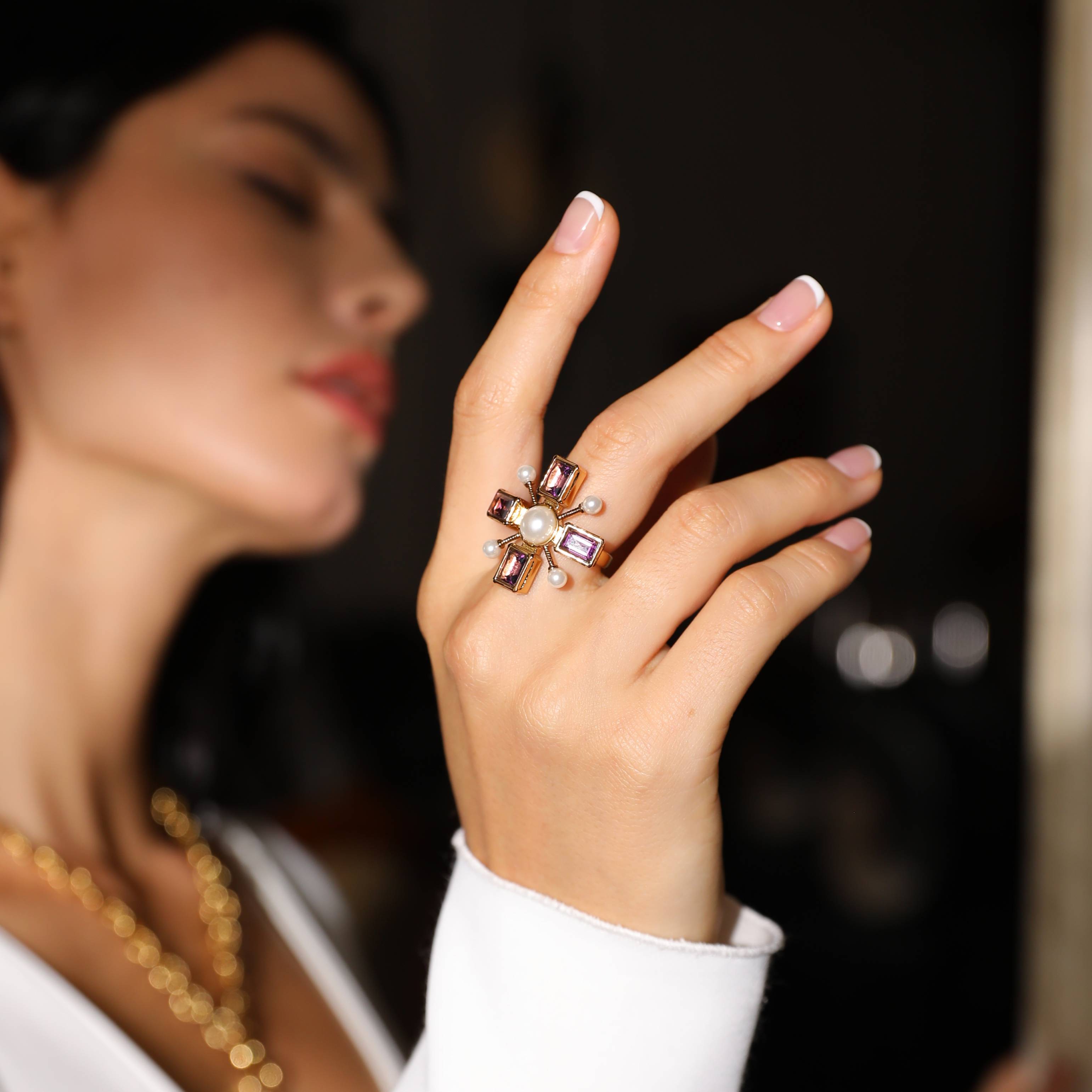 Byzantine Cross Ring - Adjustable