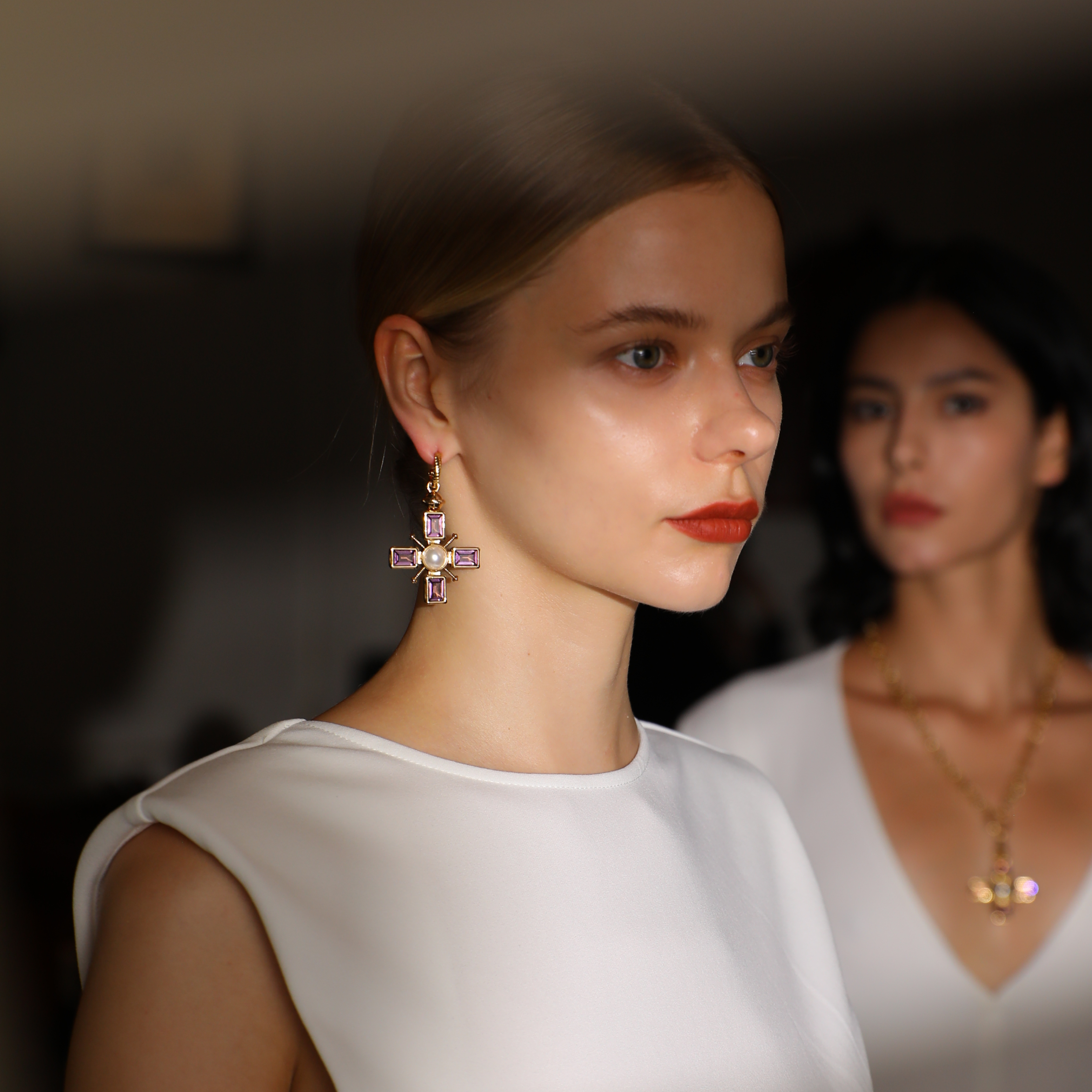 Byzantine Cross Earrings